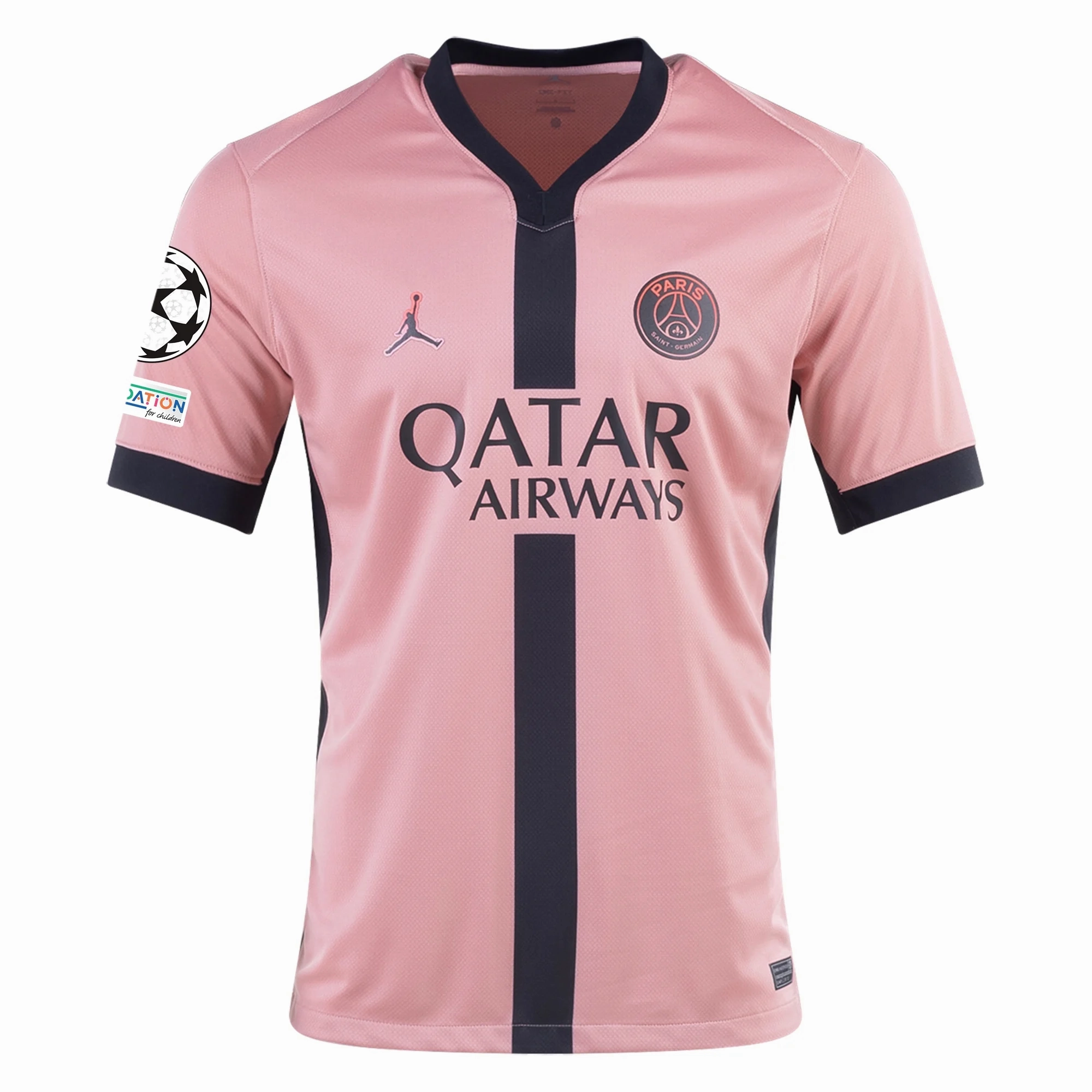 Nike Paris Saint-Germain Third Jersey w/ Champions League Patches 24/25 (Rust Pink/Black)