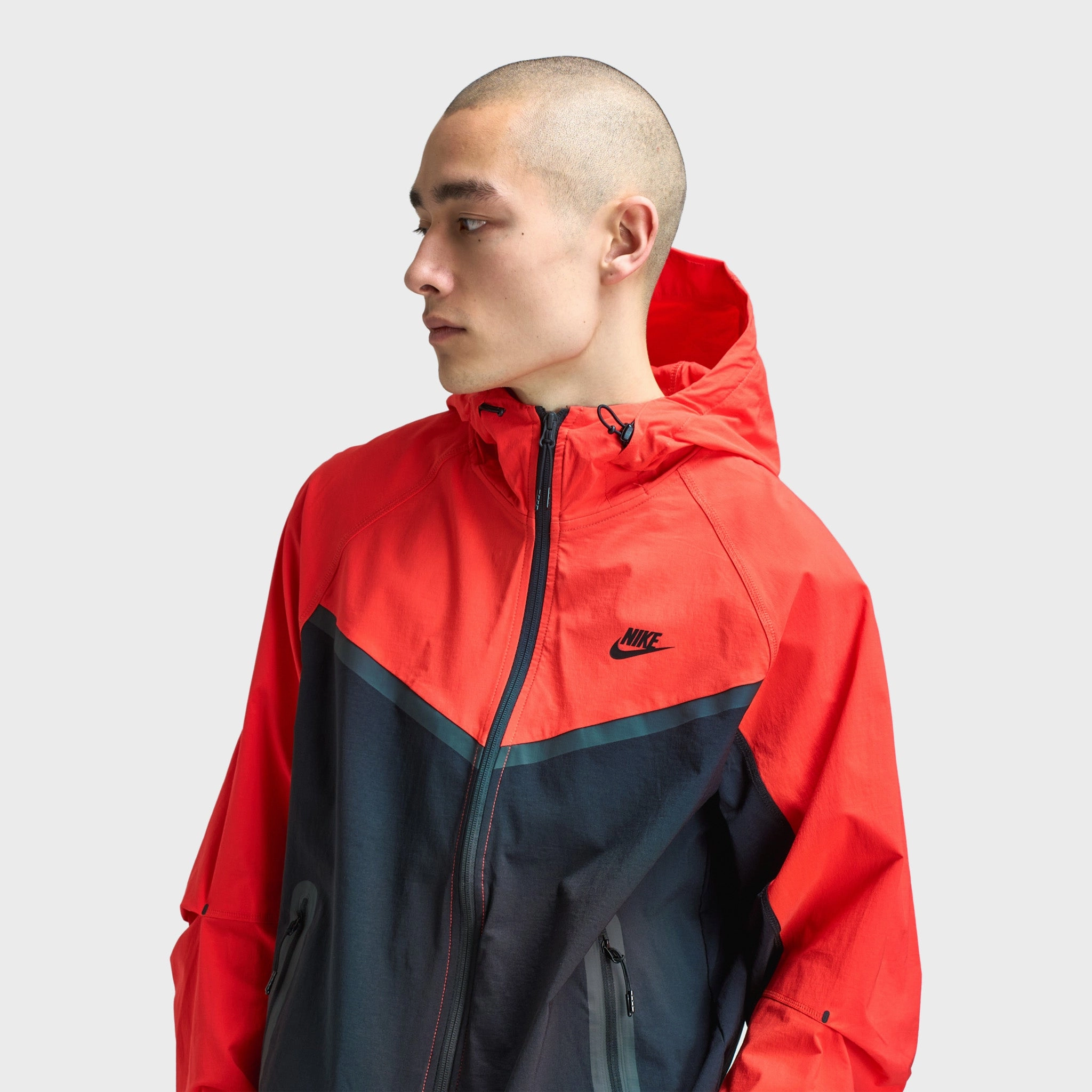 Nike Tech Woven Full Zip Windrunner Jacket Black / Lt Crimson - Black