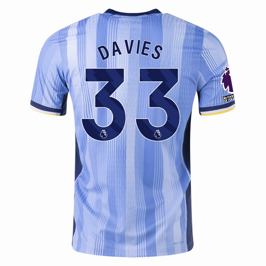 Nike Tottenham Ben Davies Authentic Away Jersey w/ EPL   No Room For Racism Patches 24/25 (Cobalt Bliss/Binary Blue)