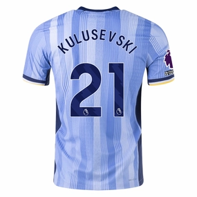 Nike Tottenham Dejan Kulusevski Authentic Away Jersey w/ EPL   No Room For Racism Patches 24/25 (Cobalt Bliss/Binary Blue)
