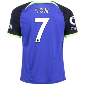 Nike Tottenham Hotspur Son Heung-Min Away Jersey w/ EPL   No Room For Racism Patches 22/23 (Lapis/Black/White)