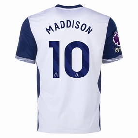 Nike Tottenham James Maddison Home Jersey w/ EPL   No Room For Racism Patches 24/25 (White/Binary Blue)