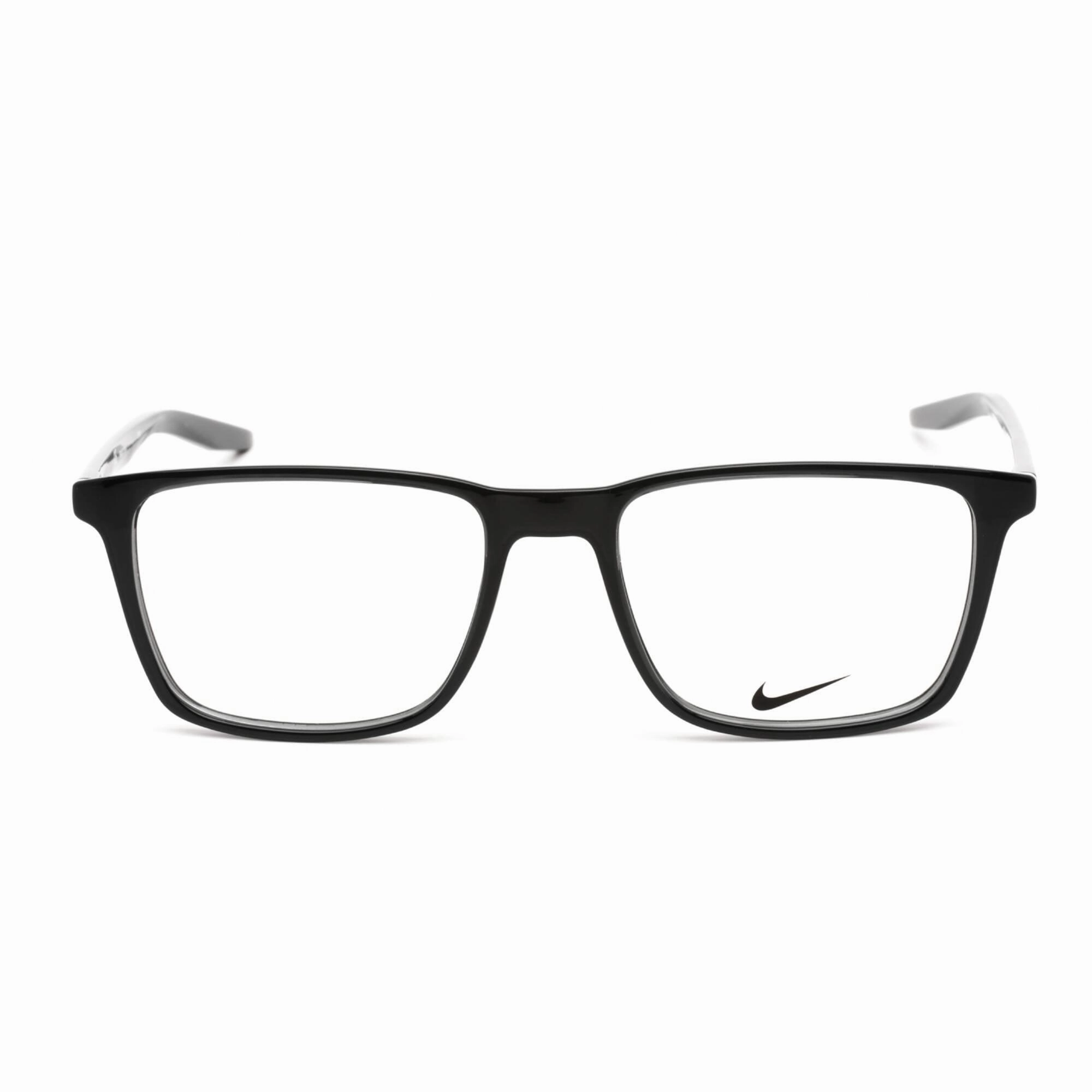 Nike Unisex Eyeglasses - Clear Lens Black Plastic Square Shape Frame | NIKE 7130 001