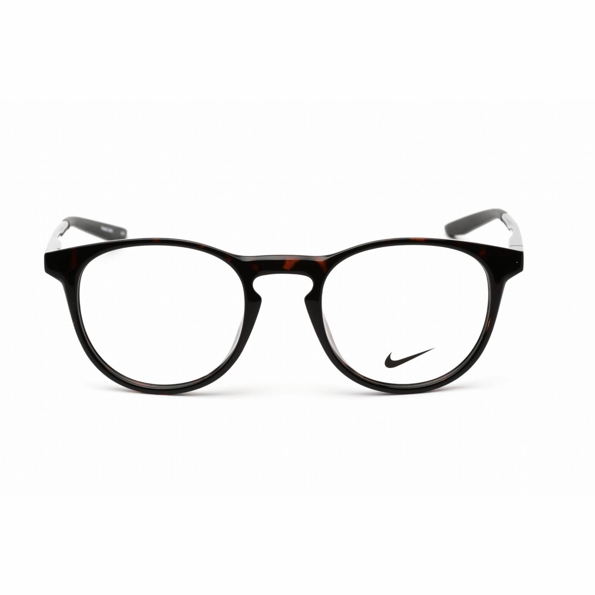 Nike Unisex Eyeglasses - Clear Lens Soft Tortoise Plastic Round Frame | Nike 7285 240