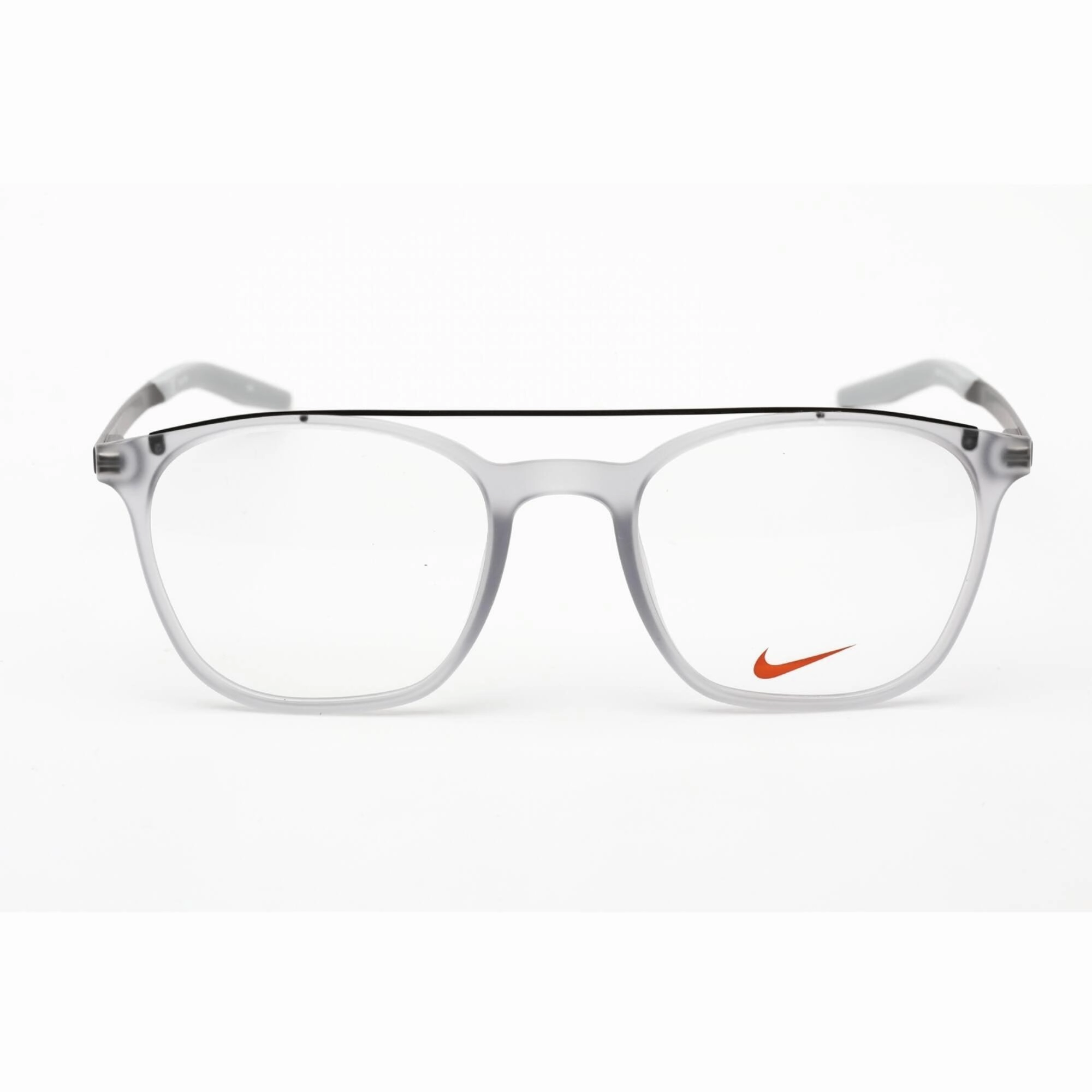 Nike Unisex Eyeglasses - Matte Wolf Grey Plastic Square Shape Frame | Nike 7281 032