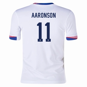 Nike Youth United States Aaronson Home Jersey 24/25 (White)