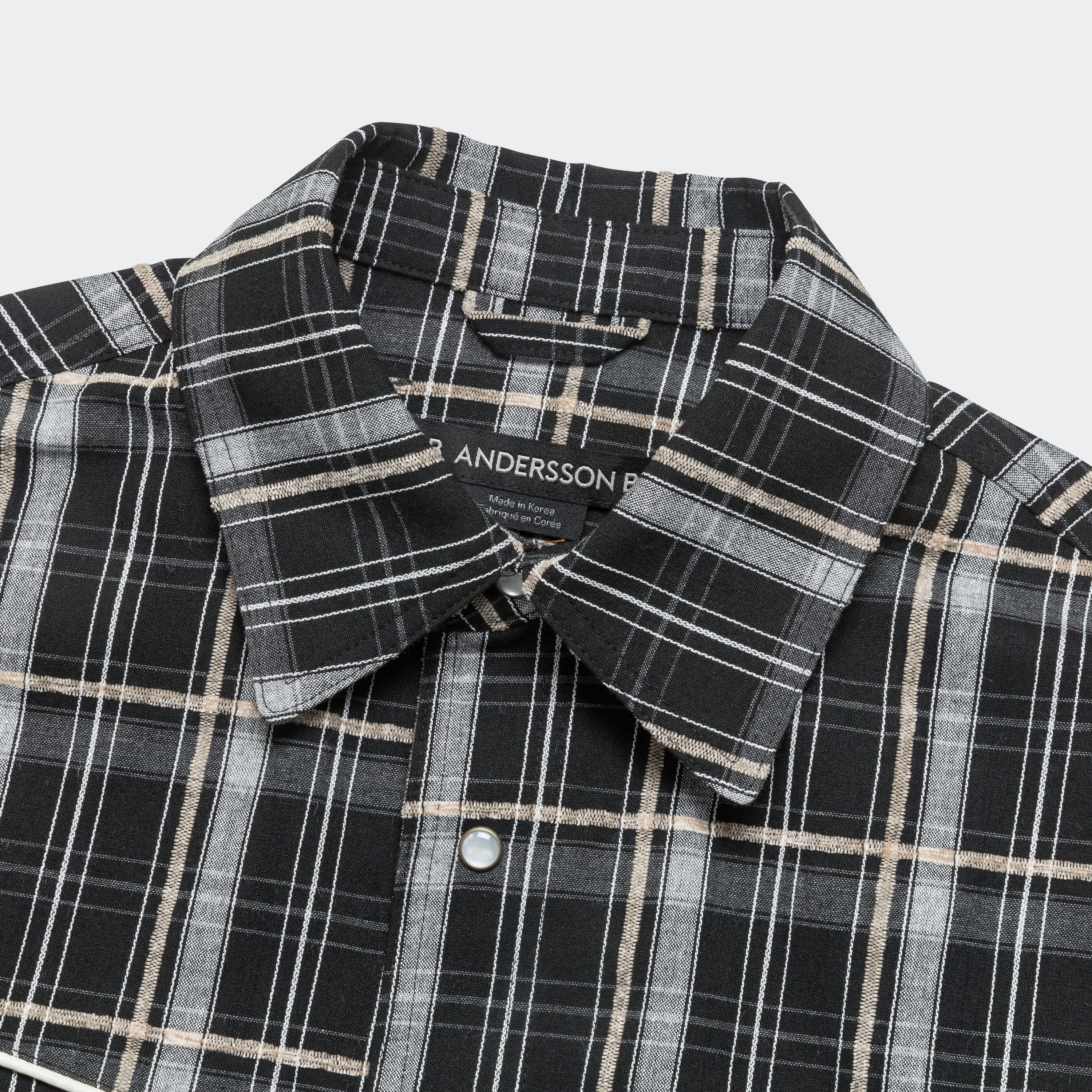 Noah Patch Check Shirt - Black