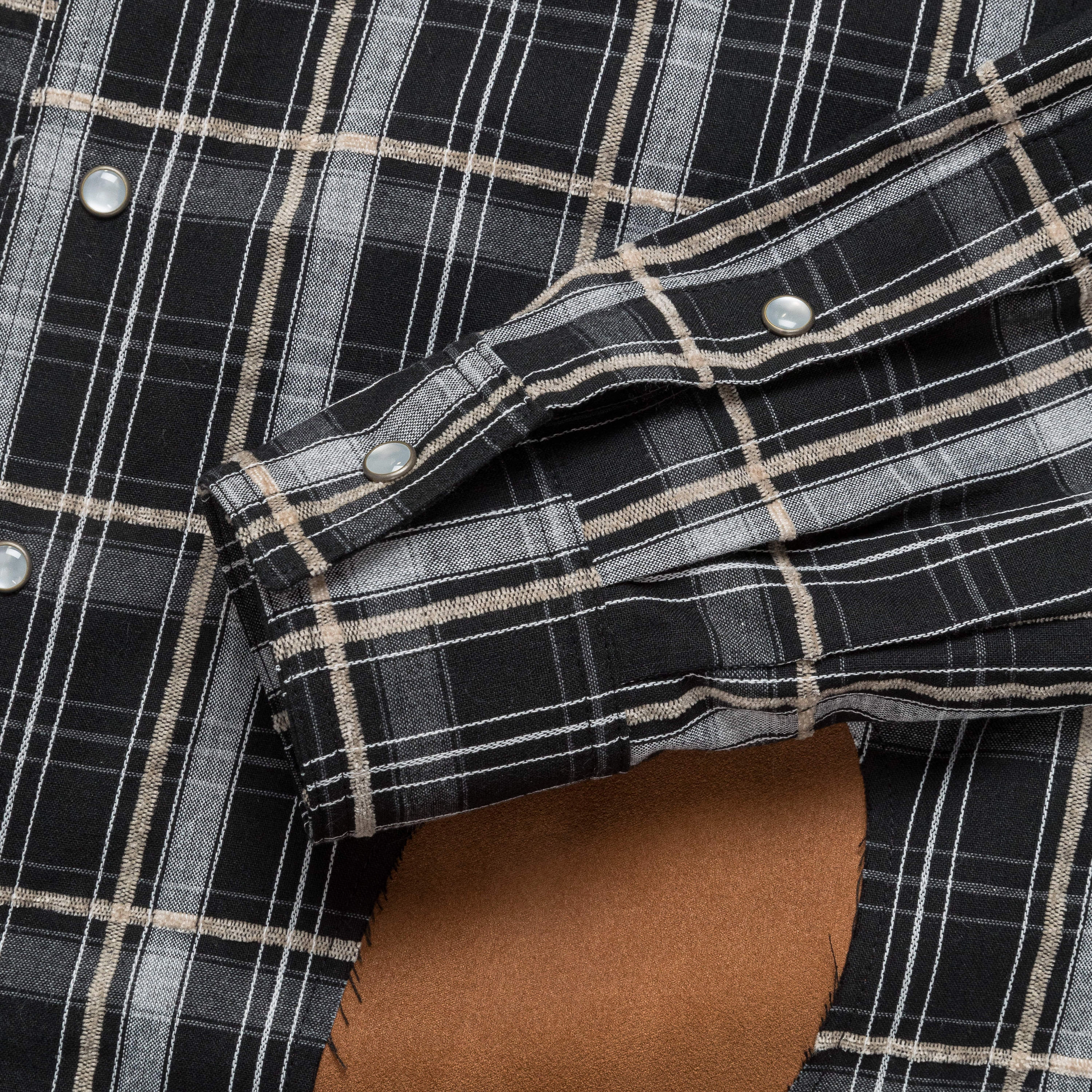 Noah Patch Check Shirt - Black