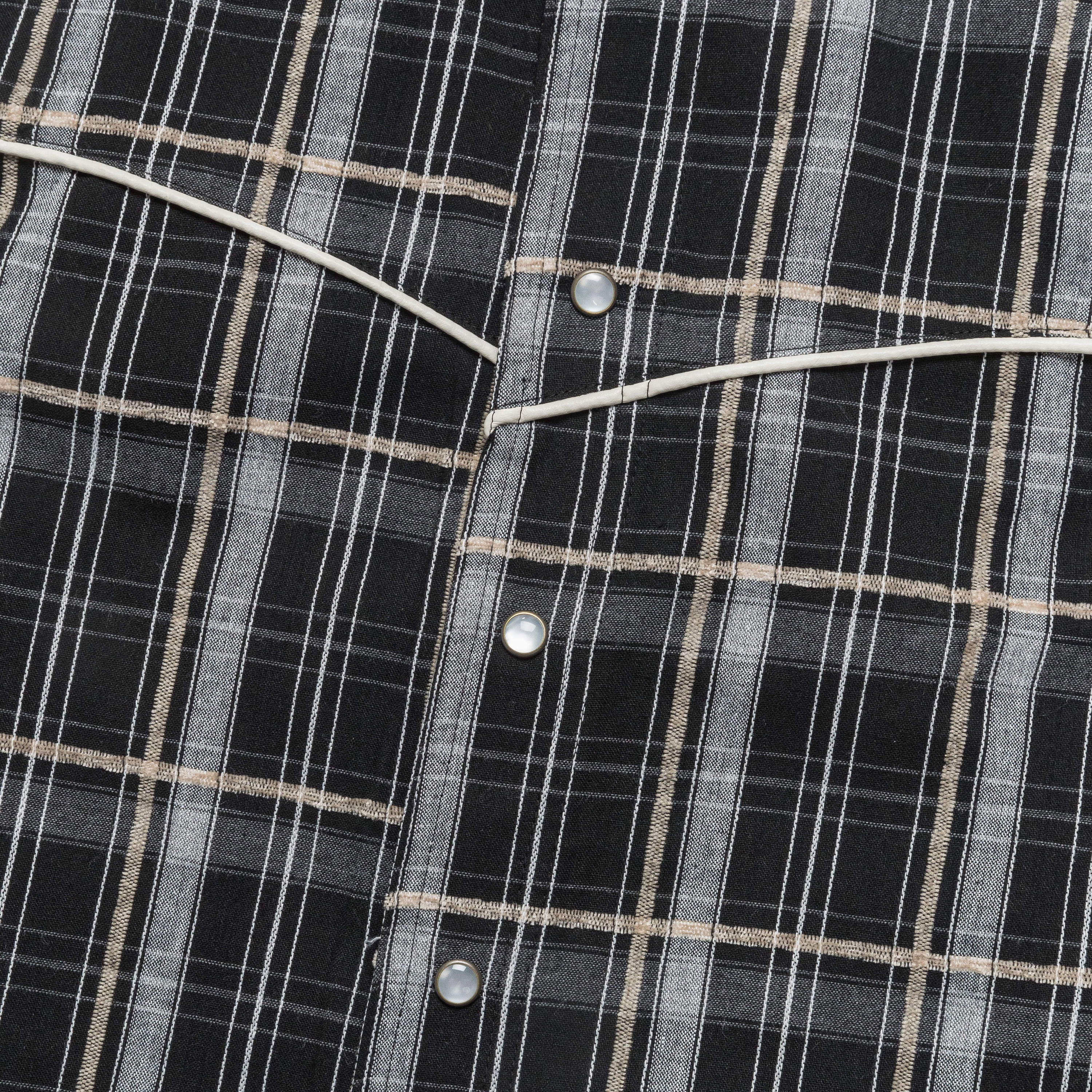 Noah Patch Check Shirt - Black