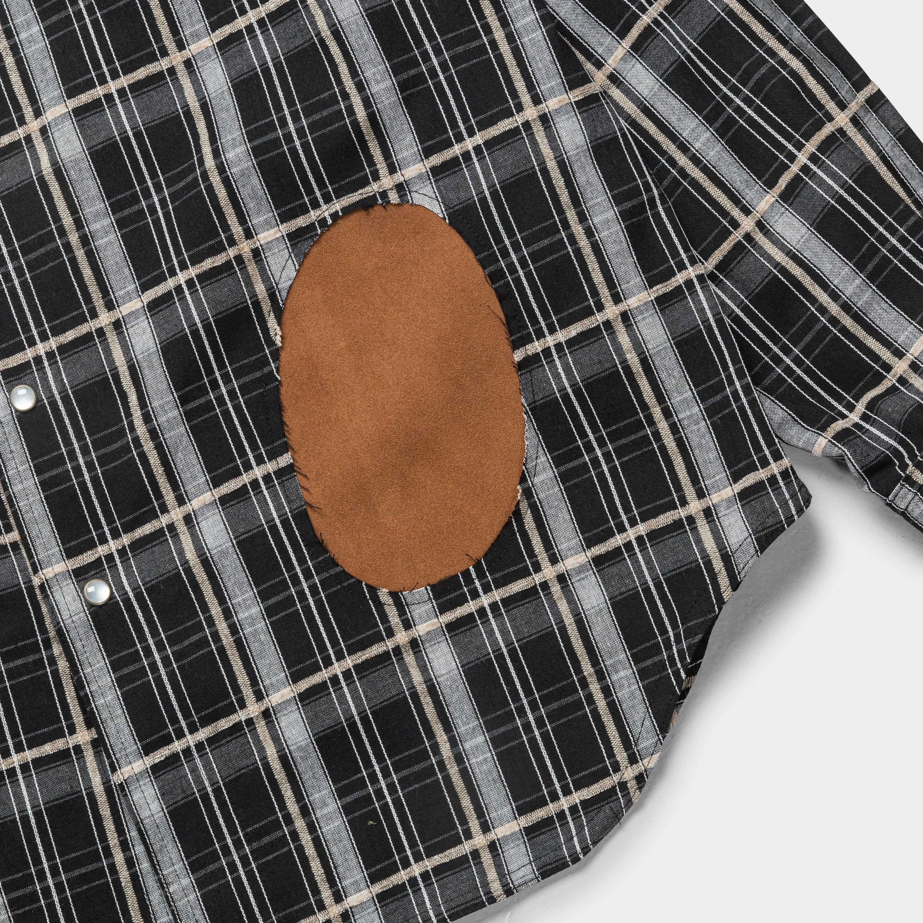 Noah Patch Check Shirt - Black