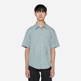 O Shortsleeve Gingham Shirt Green | White