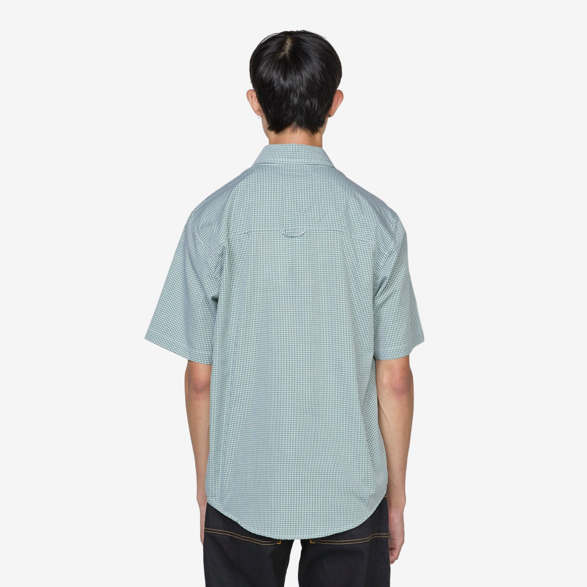 O Shortsleeve Gingham Shirt Green | White