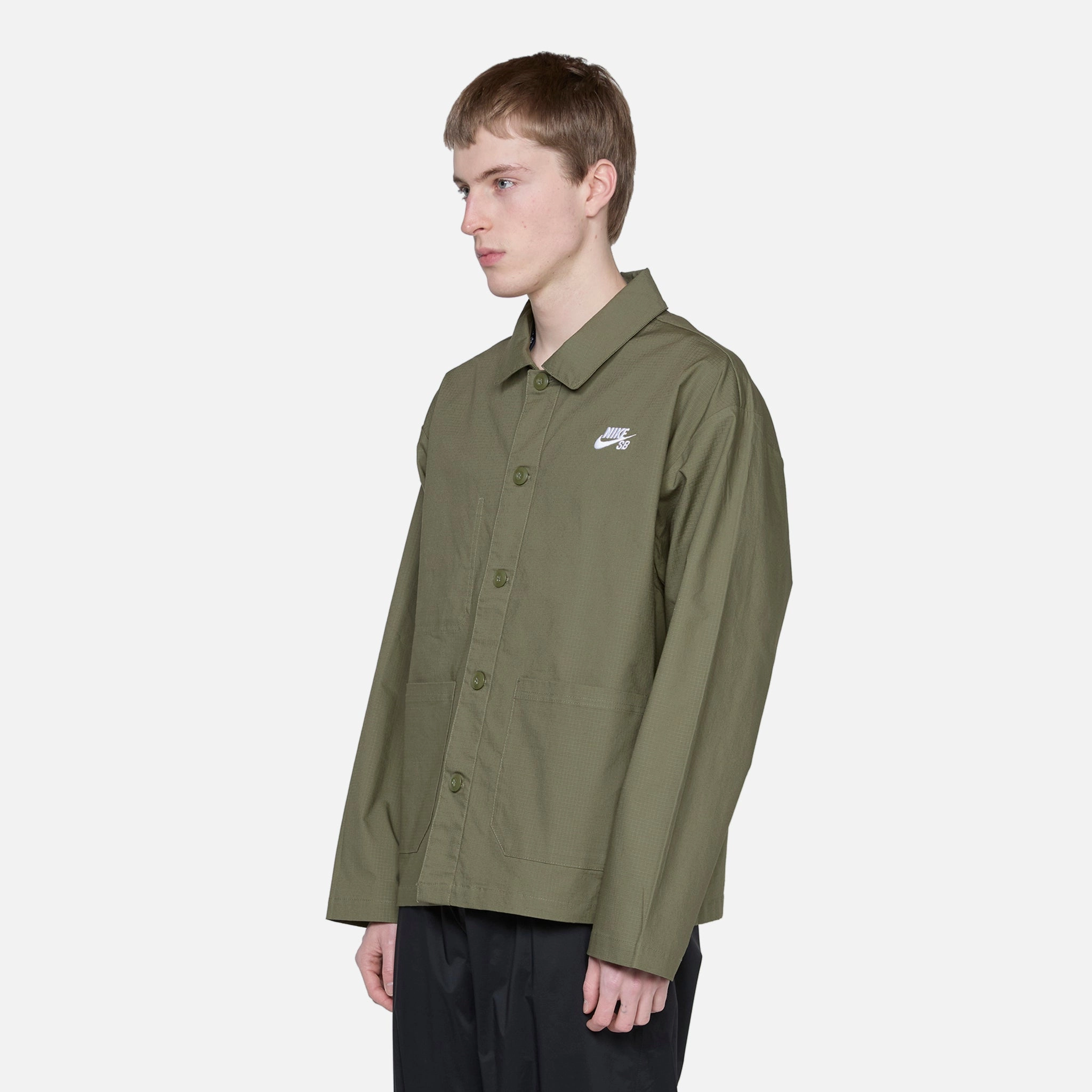 Olympic Agnostic Skate Chore Jacket Medium Olive | White