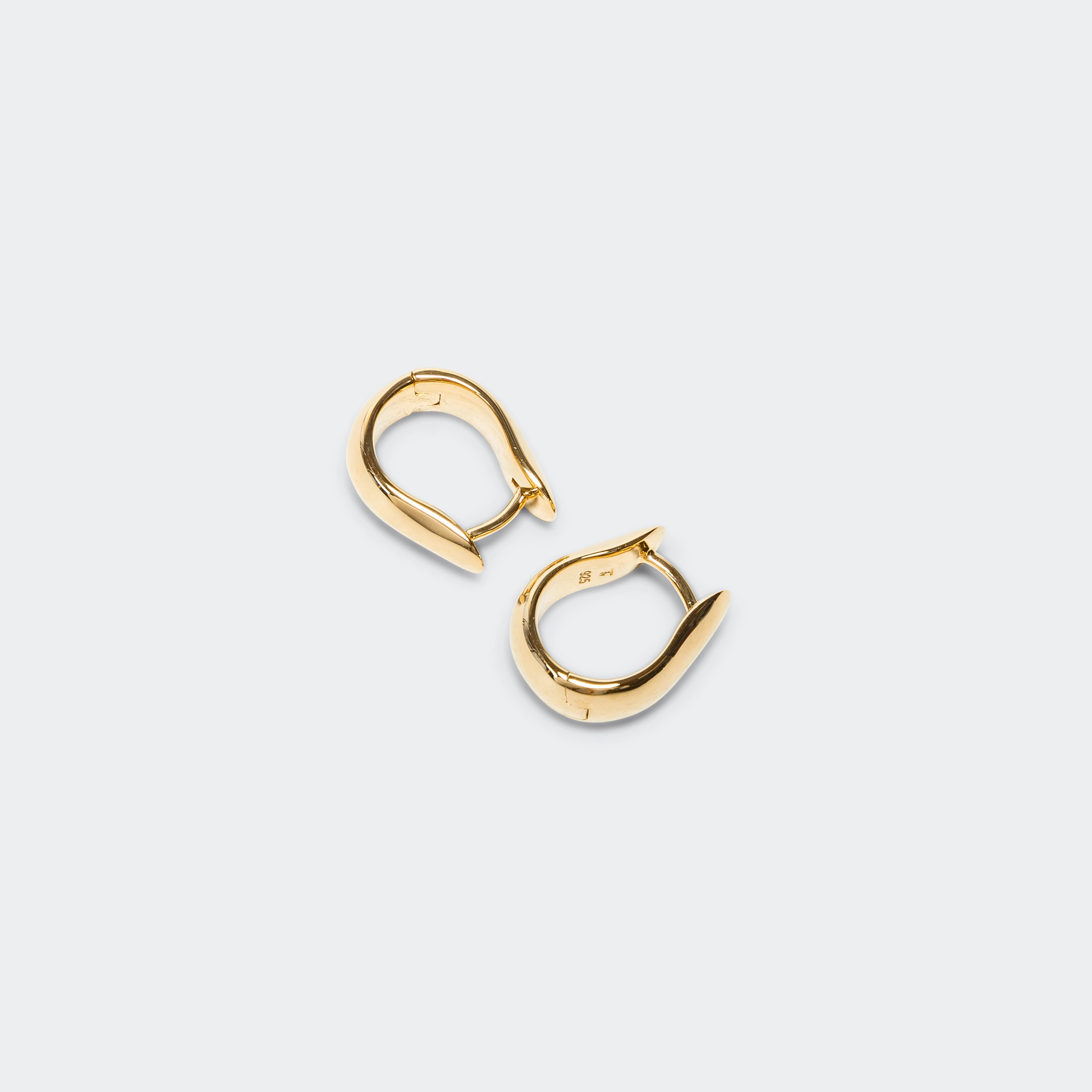 Oyster Hoops Small - 925 Silver/18K Gold