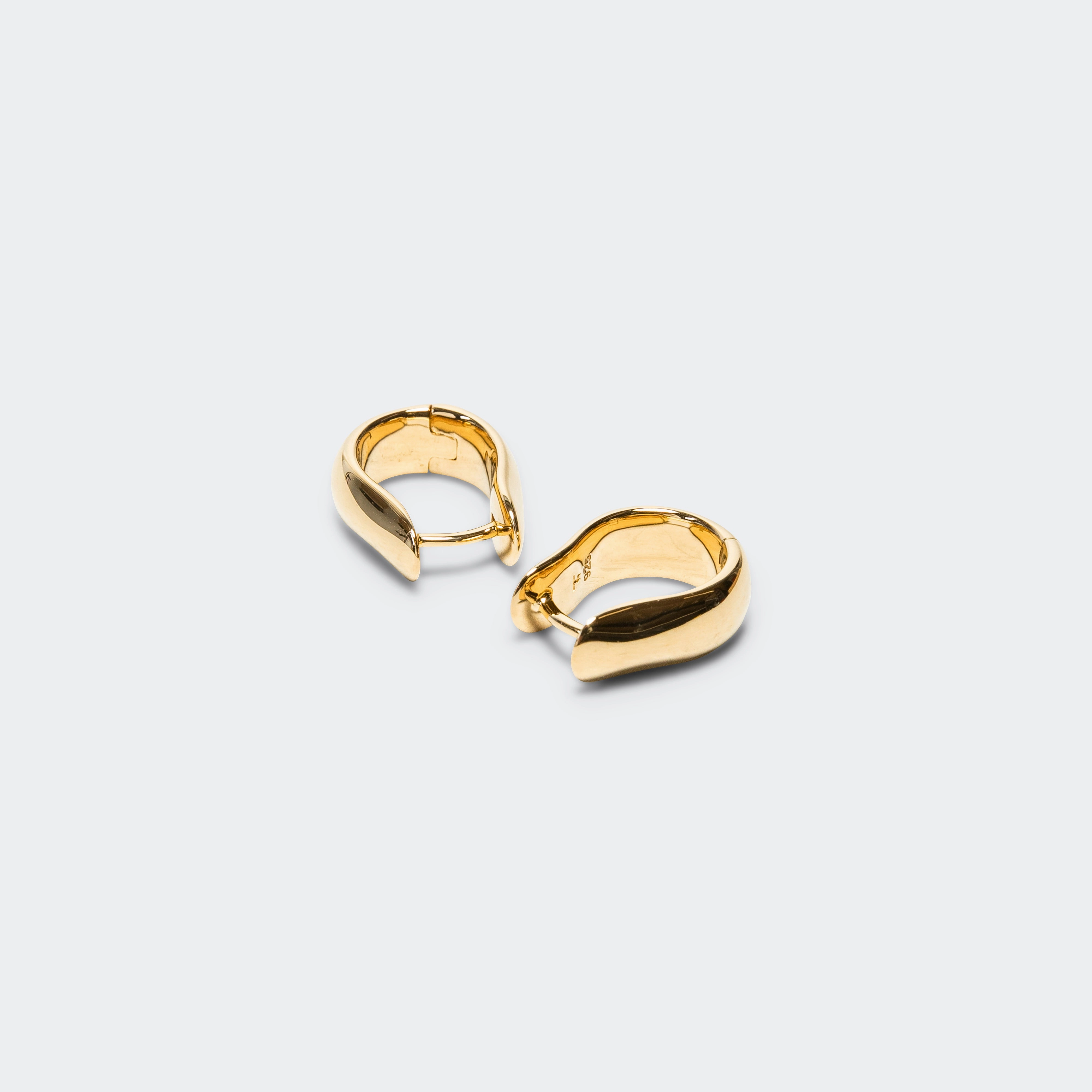 Oyster Hoops Small - 925 Silver/18K Gold