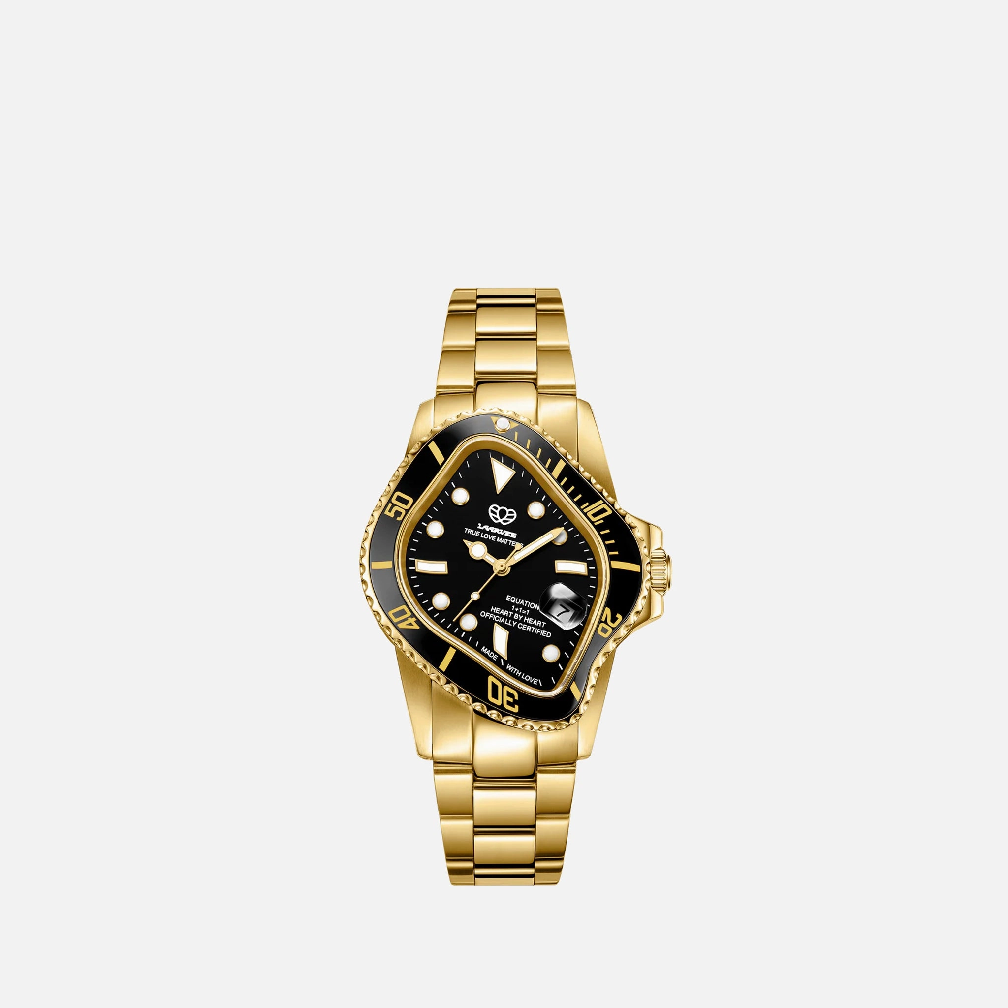 PEA001 Golden Precision Steel | Black Bezel | Black Dial 40mm