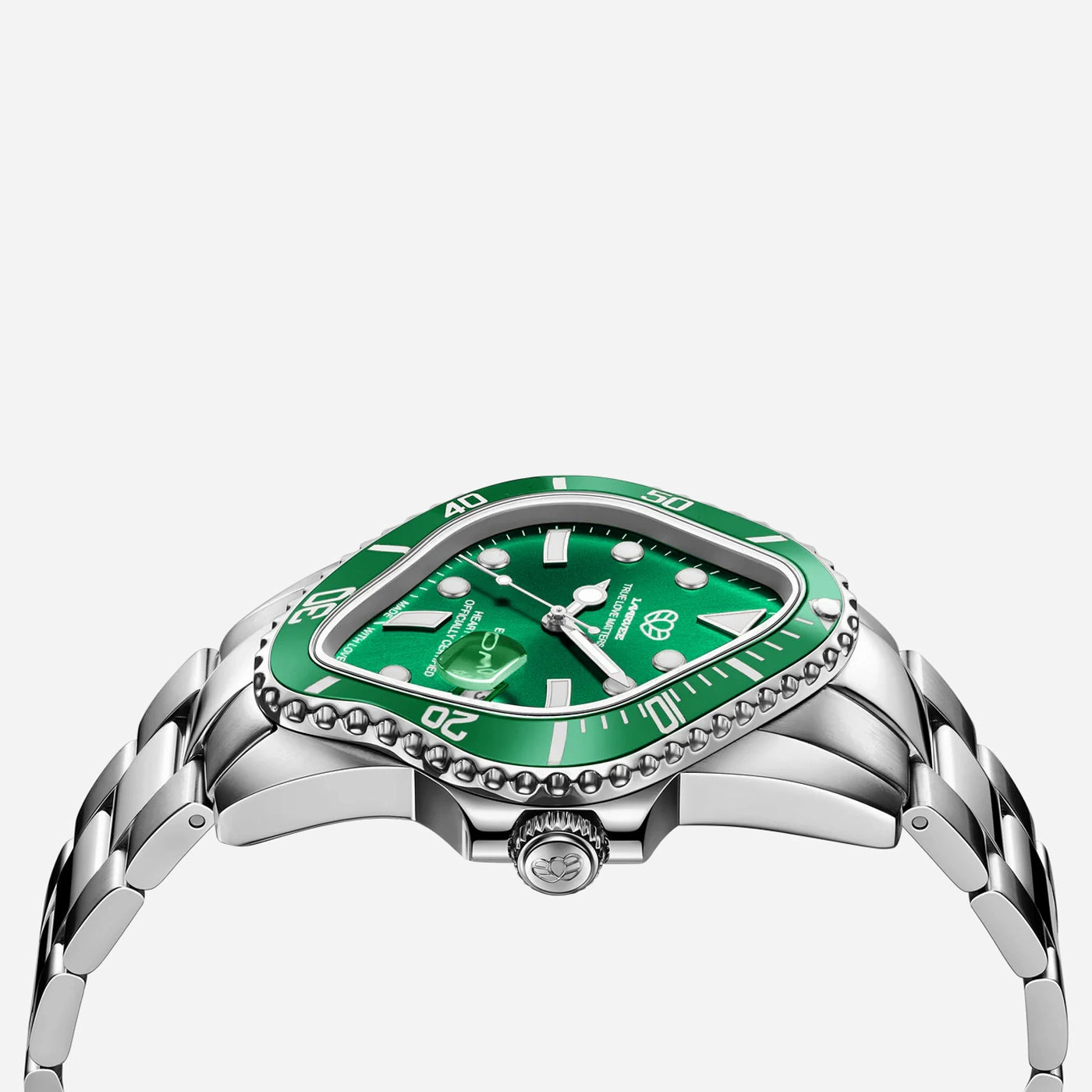PEA001 Silver Precision Steel | Green Bezel | Green Dial 40mm