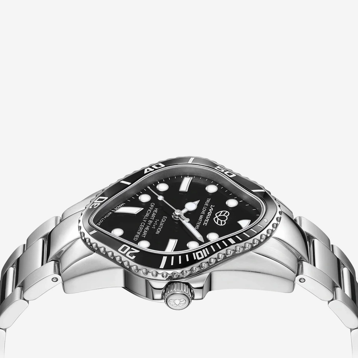 PEA101 Silver Precision Steel | Black Bezel | Black Dial 32mm