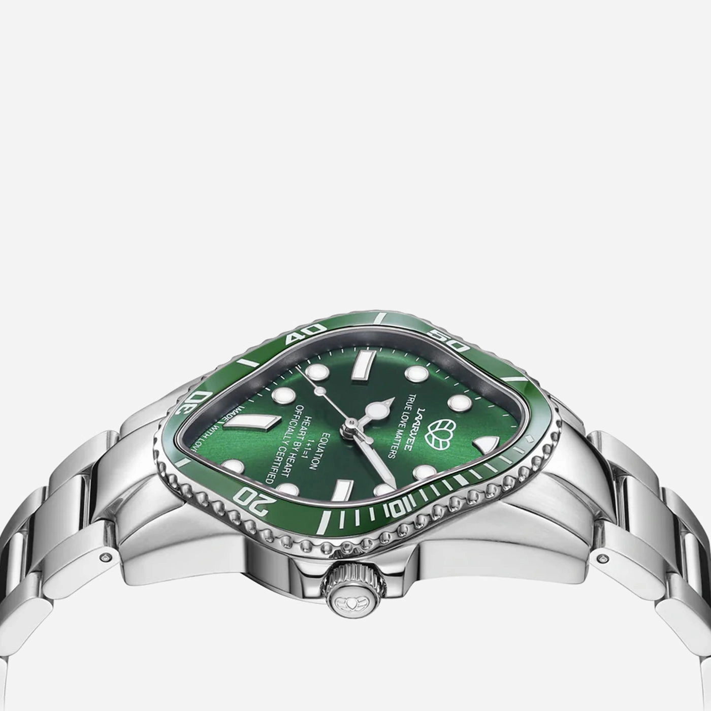 PEA101 Silver Precision Steel | Green Bezel | Green Dial 32mm