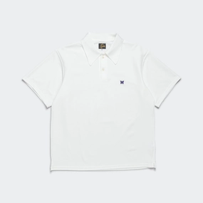 Polo SS Shirt - White Cotton Pique