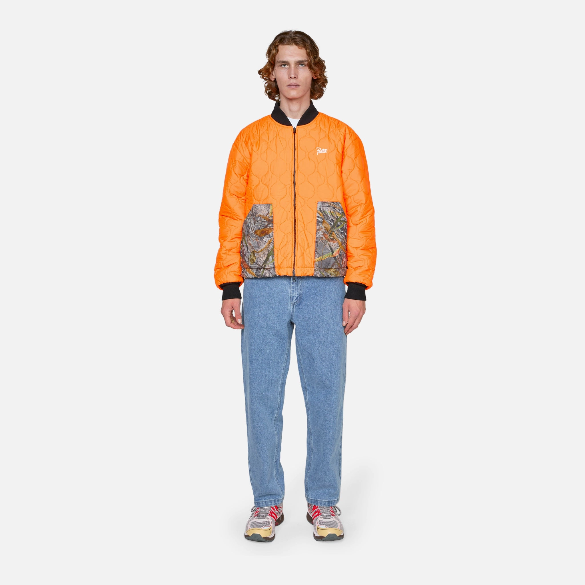 Reversible Canvas Bomber Jacket Nature Print