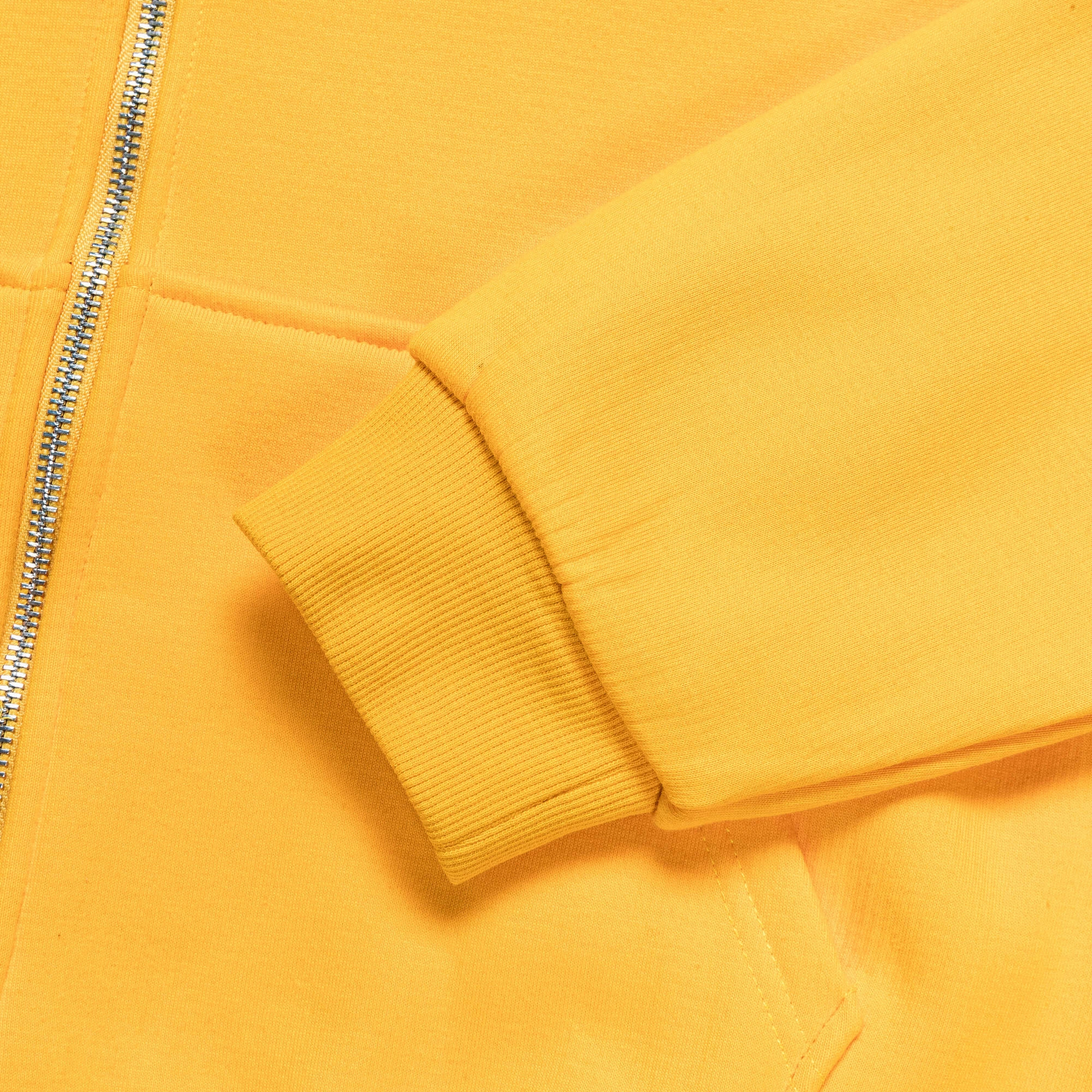 Reversible Zip-Up Hood - Yellow/Cream Waffle