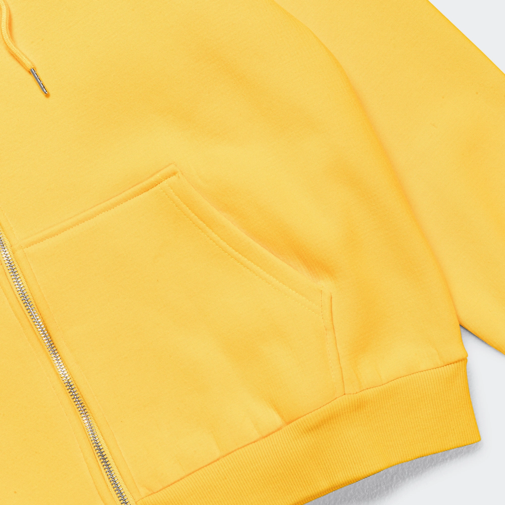 Reversible Zip-Up Hood - Yellow/Cream Waffle