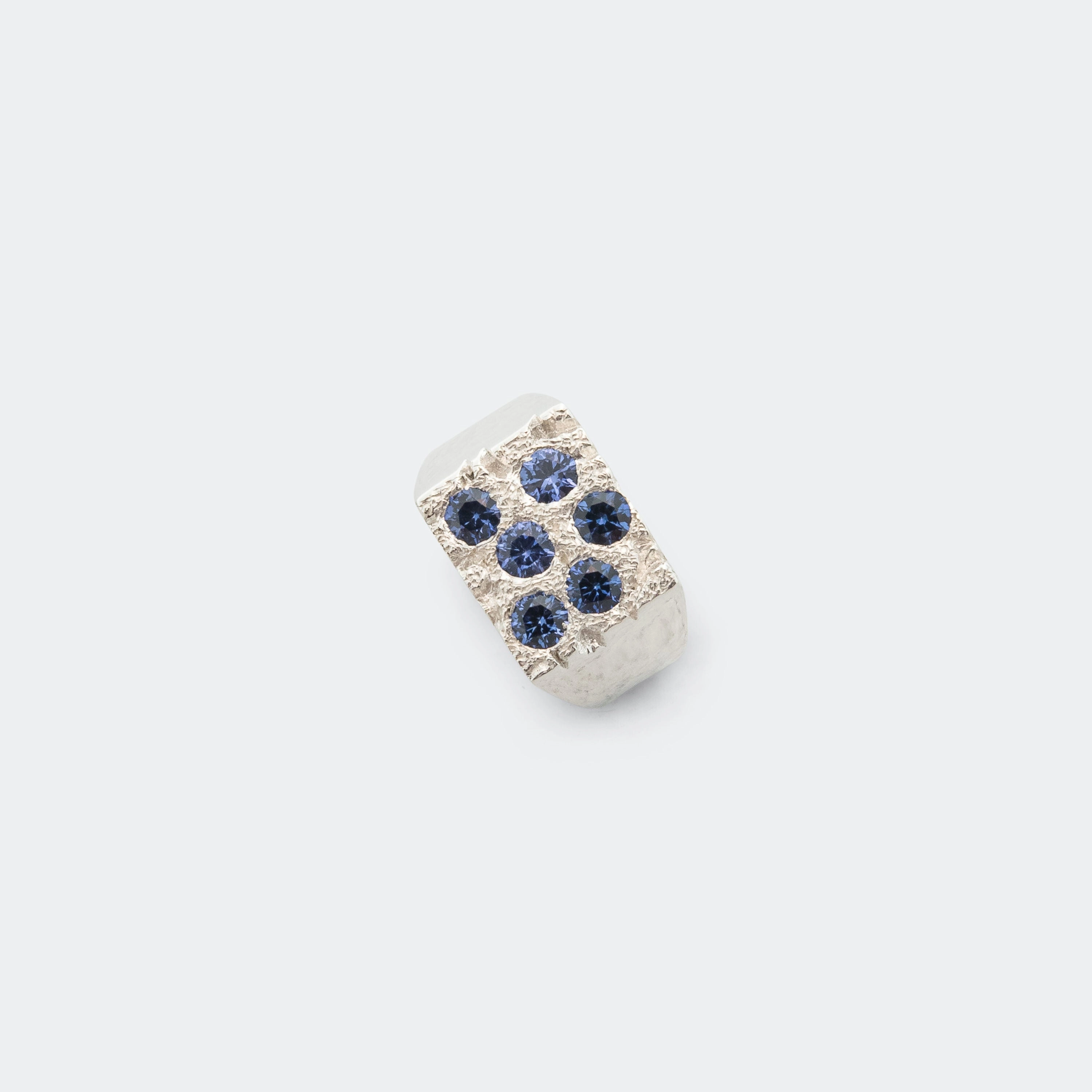 Rose Garden Signet - Blue Sapphire/925 Silver