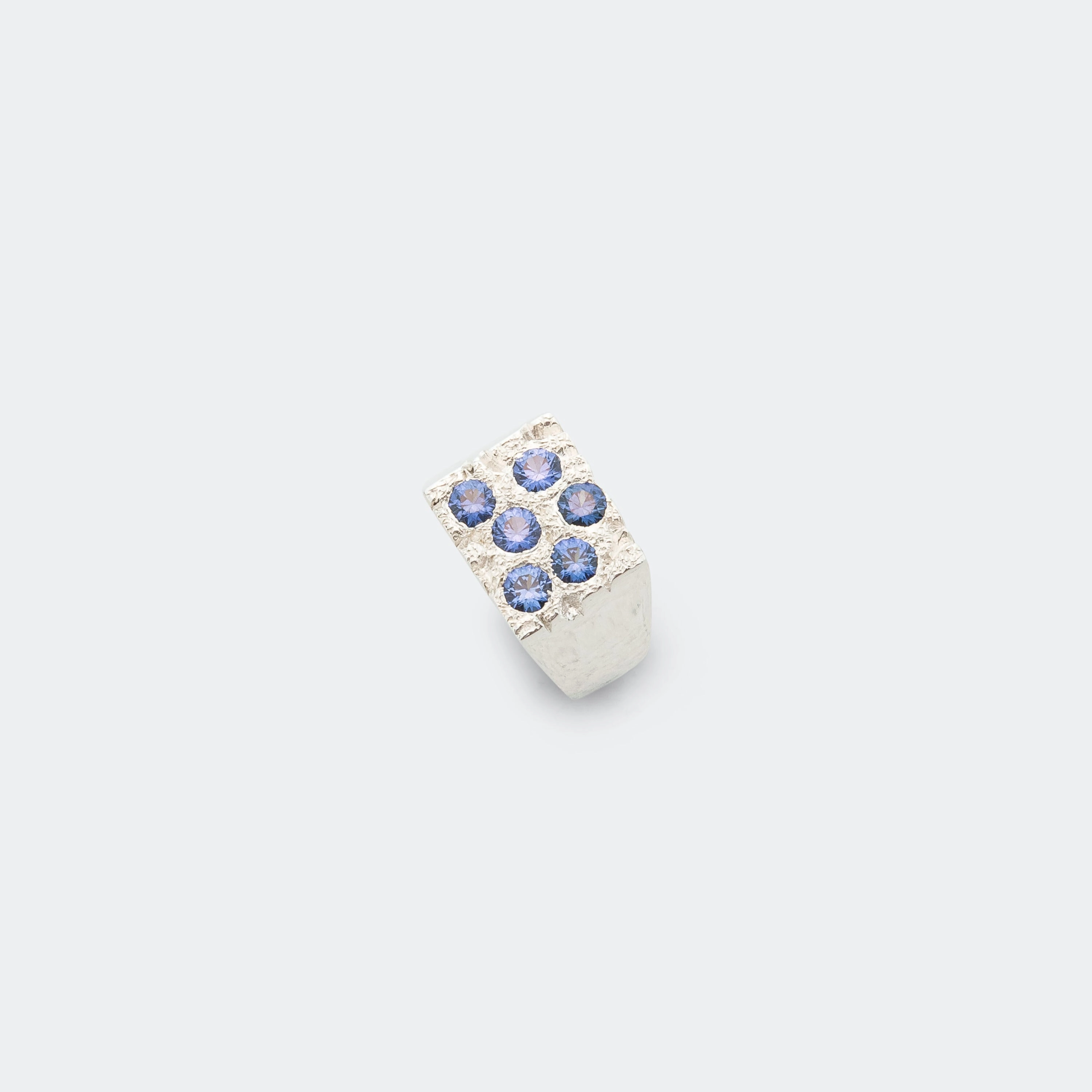 Rose Garden Signet - Blue Sapphire/925 Silver