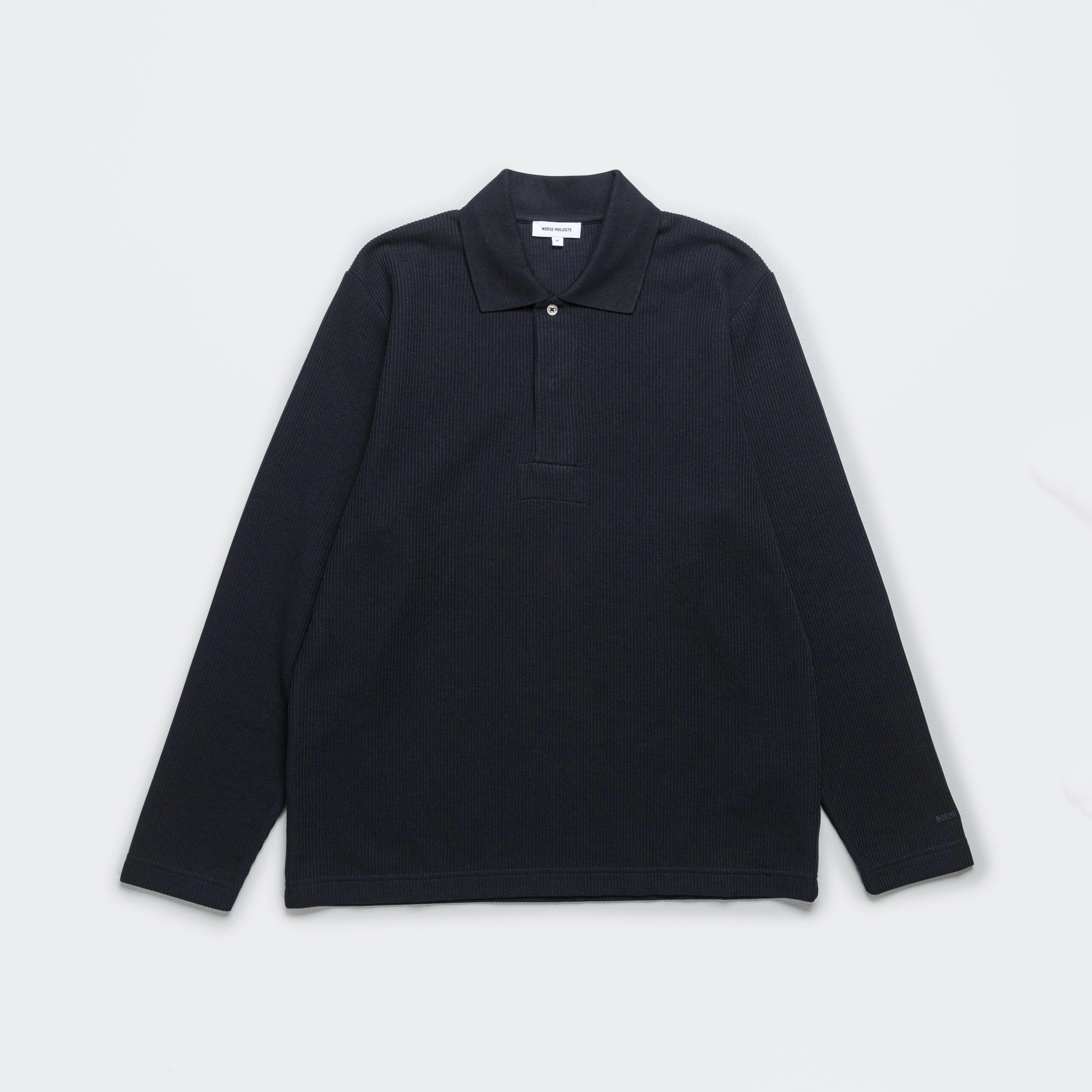 Ruben Double Face LS Polo - Dark Navy