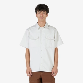 SB Tanglin Short Sleeve Woven Button-Up Skate Top Light Bone