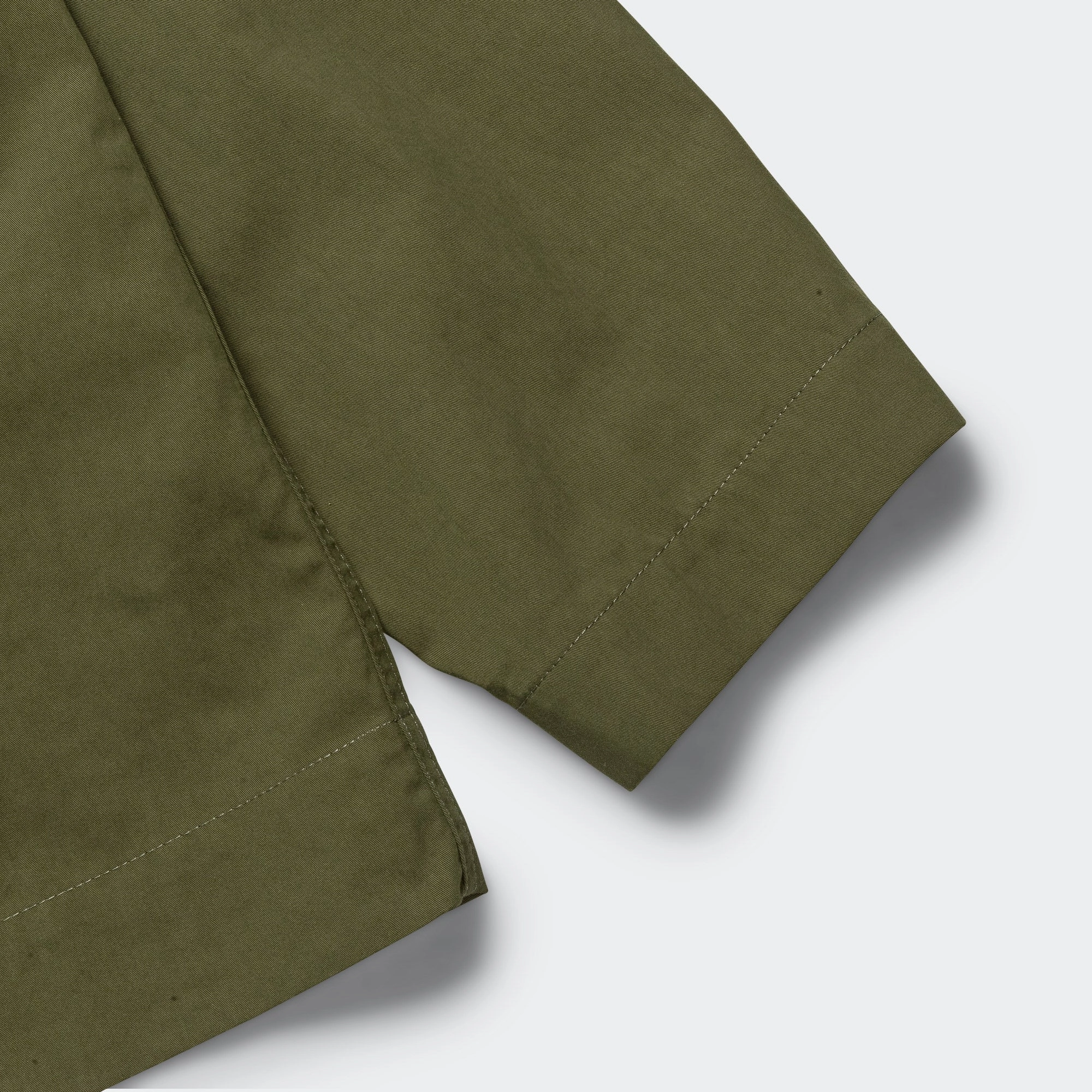 Stand Collar Anorak - Proofed Cotton Nylon Grass