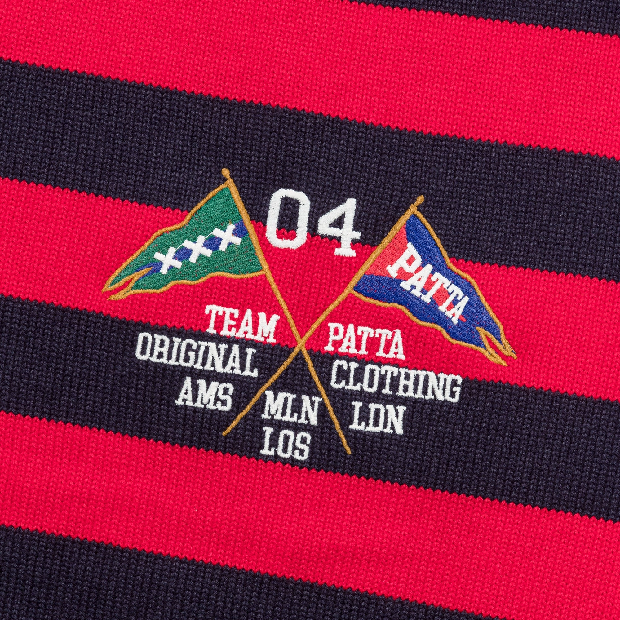 Striped Flag Knitted Sweater - Multi
