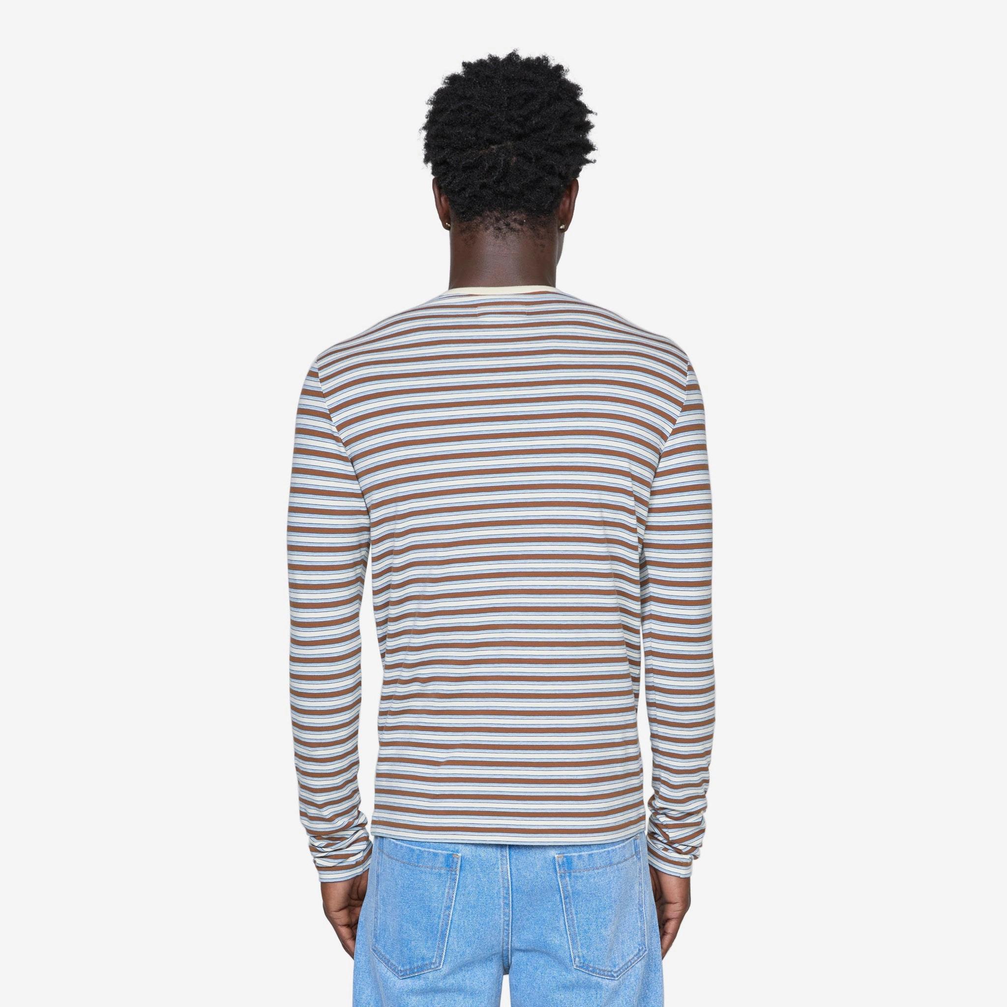 Striped Longsleeve T-Shirt Brown