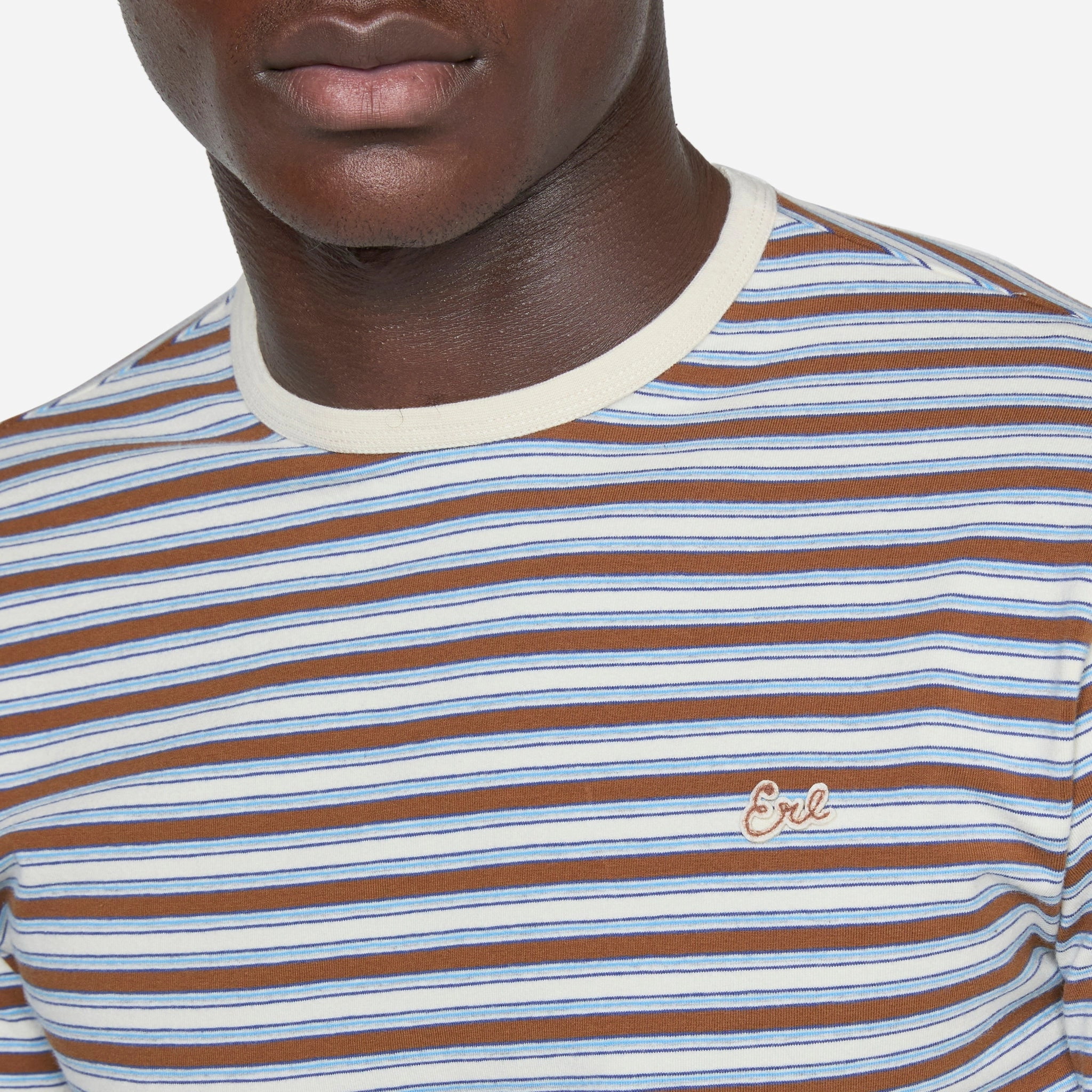 Striped Longsleeve T-Shirt Brown