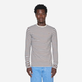 Striped Longsleeve T-Shirt Brown