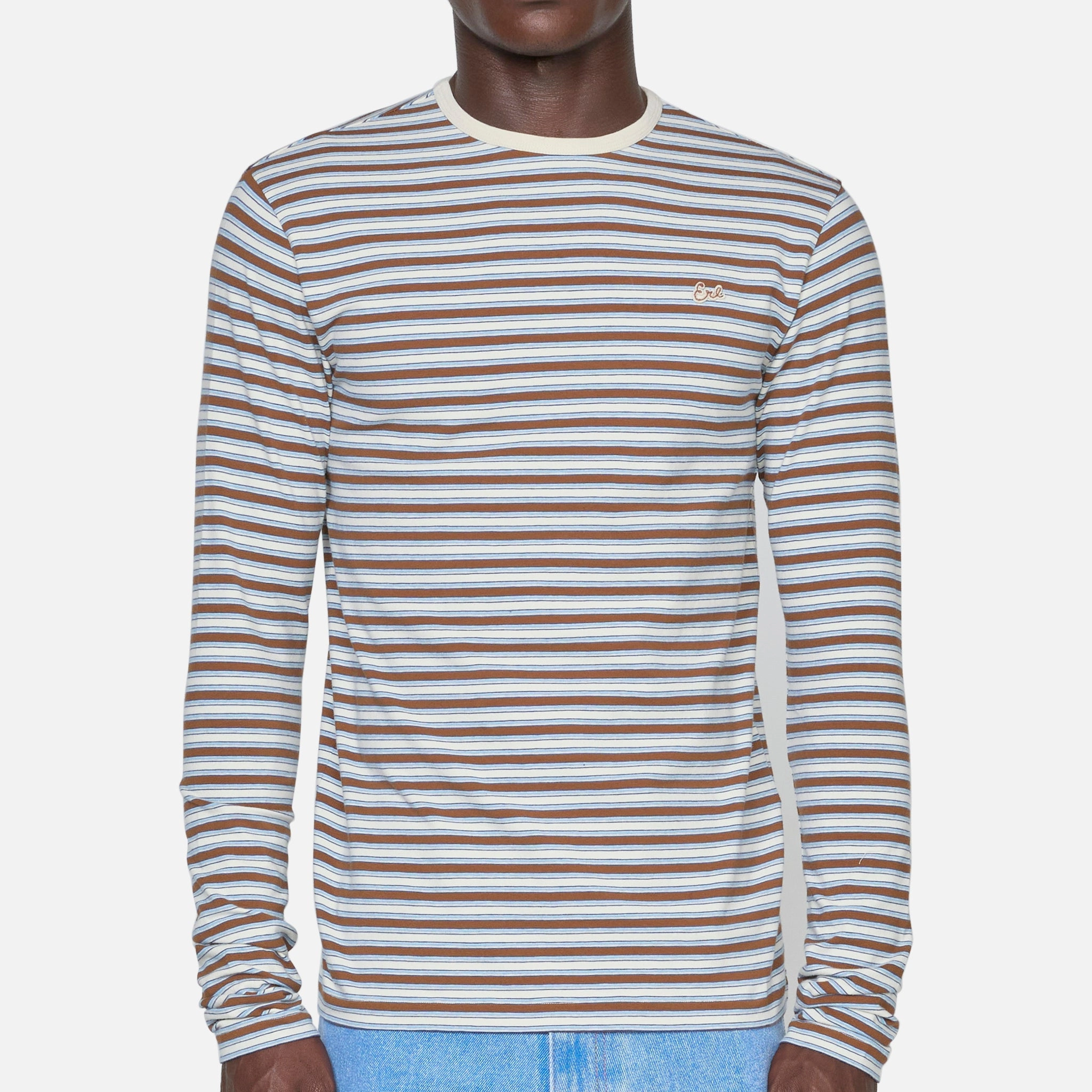 Striped Longsleeve T-Shirt Brown