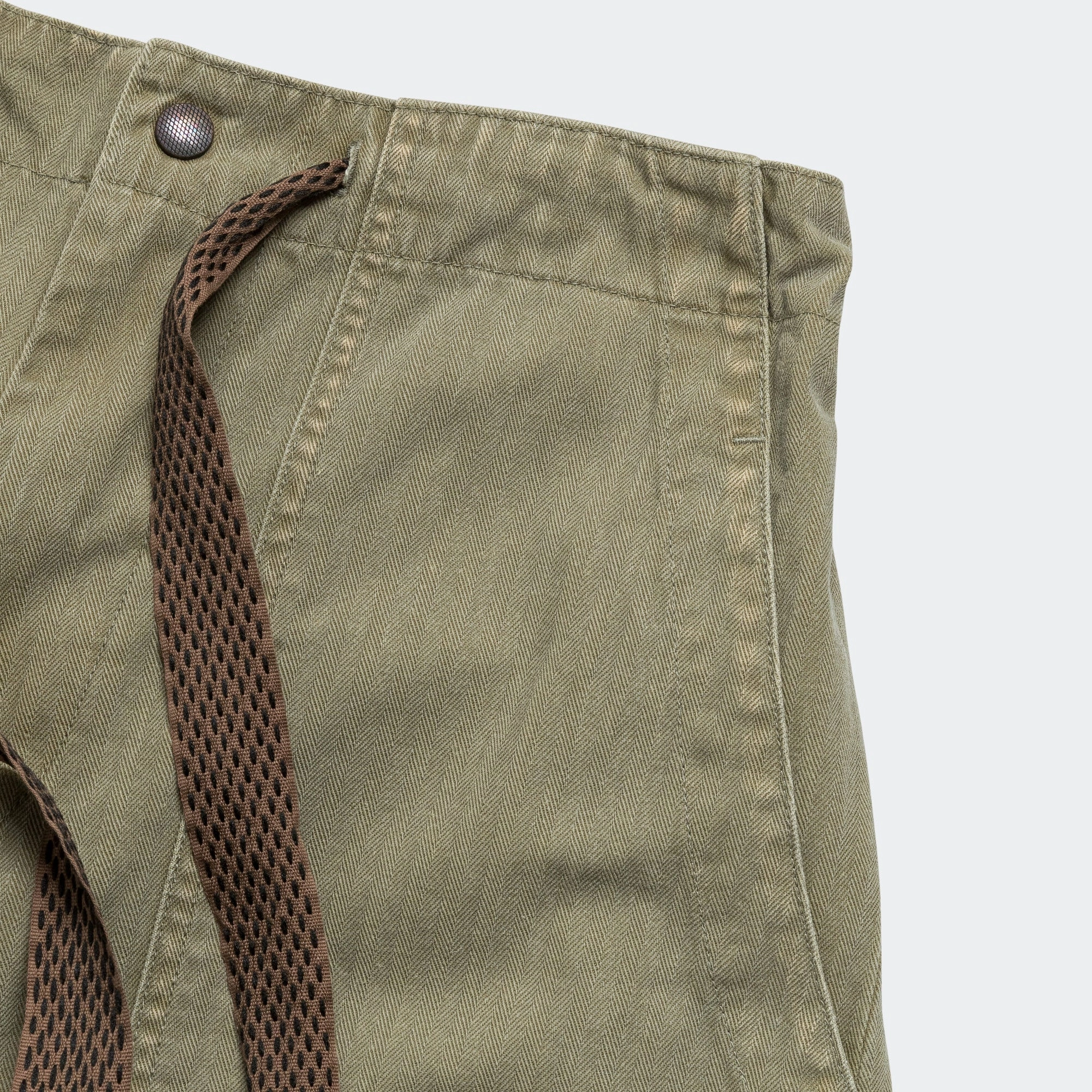 Sulfur Herringbone EASY BAKER Pants (STUDS Remake) - Khaki