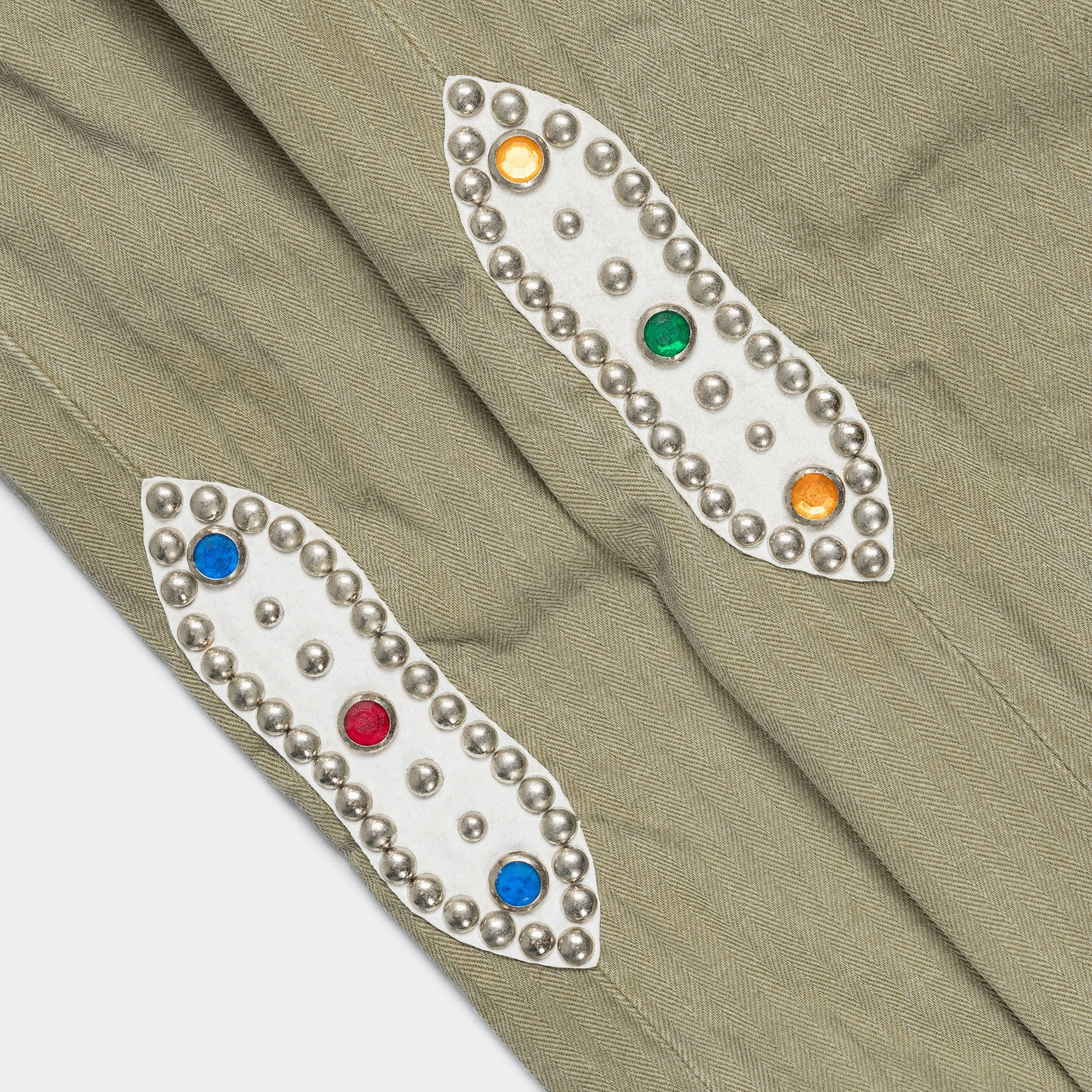 Sulfur Herringbone EASY BAKER Pants (STUDS Remake) - Khaki