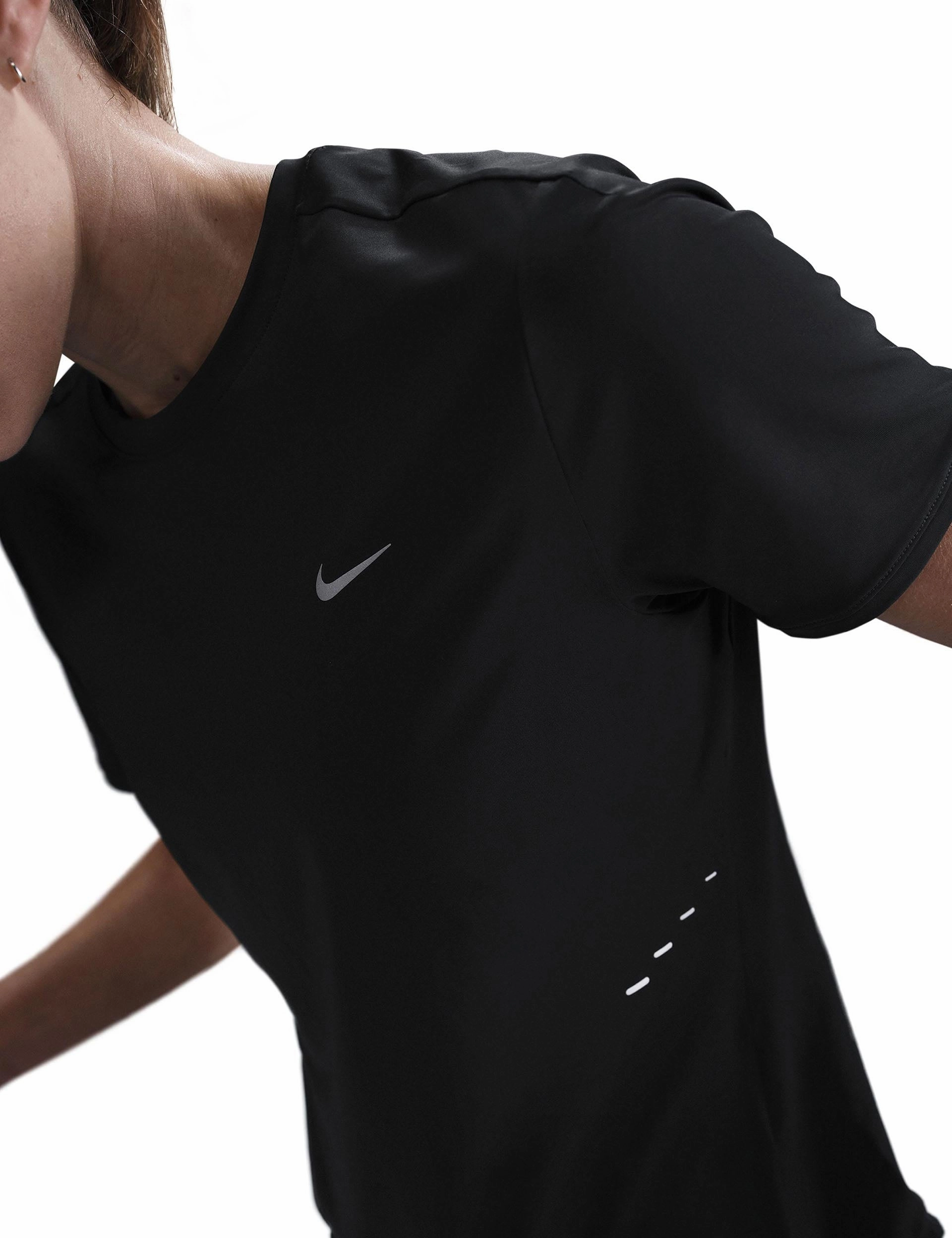 Swift Dri-FIT Short-Sleeve Running Top - Black/Reflective Silver