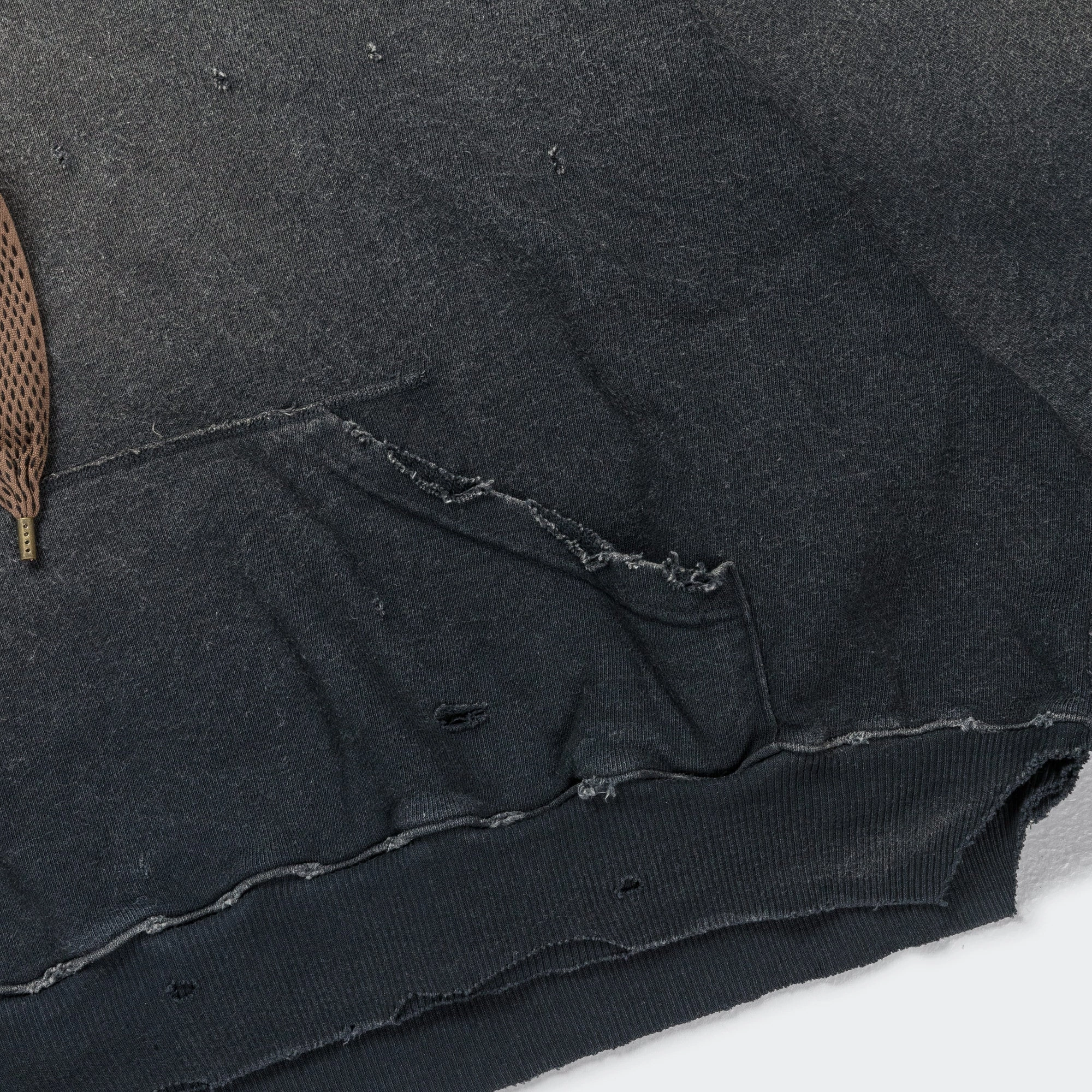 SWT Knit THRILLER Damaged DEVIL Hoodie (STUDS) - Black