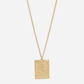 Tarot Lovers Pendant Gold