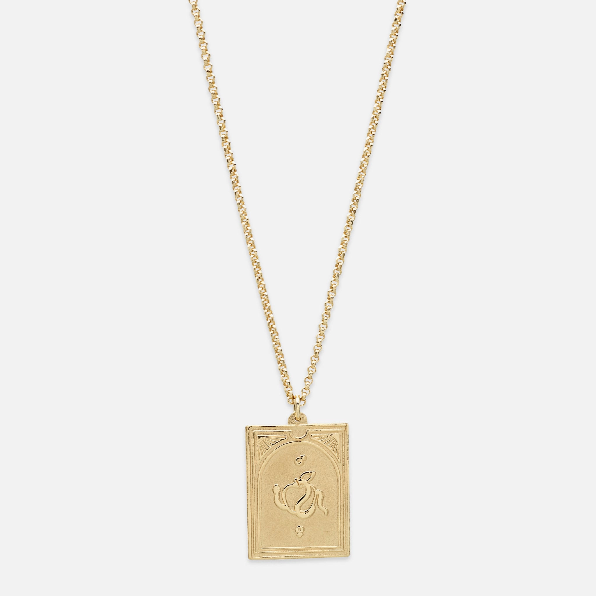 Tarot Lovers Pendant Gold