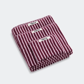 Terry Towel - Red & Rose