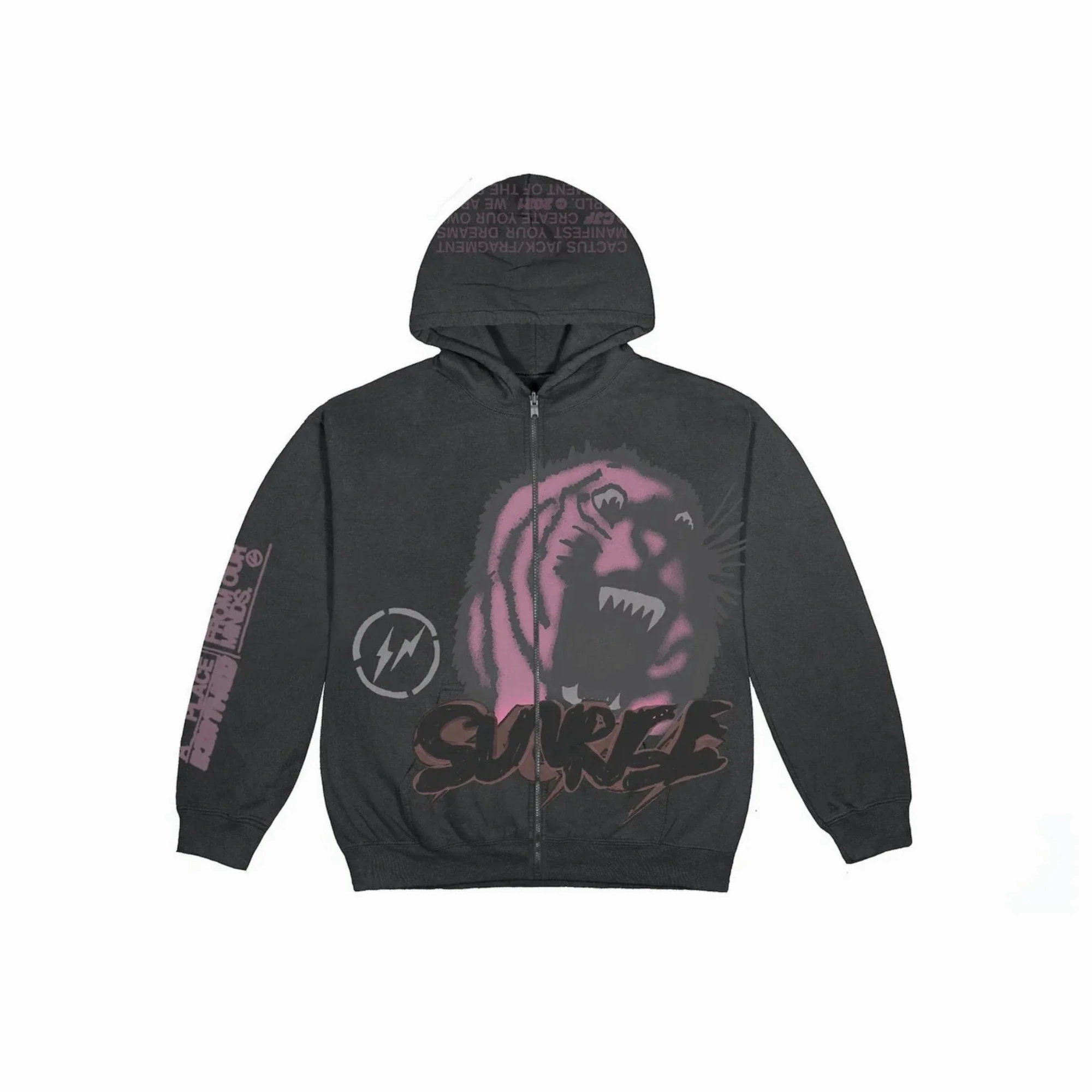 Travis Scott Cactus Jack For Fragment Sunrise Zip Up Hoodie Black