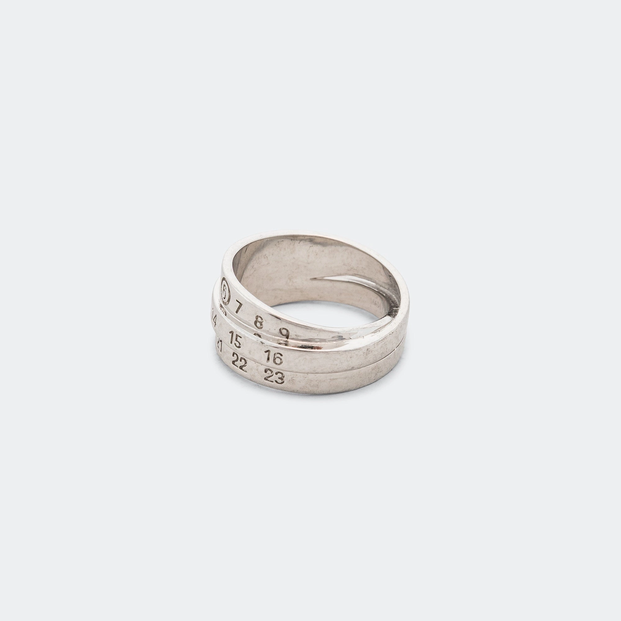 Triple Logo Ring - Silver Toned Brass