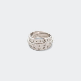 Triple Logo Ring - Silver Toned Brass
