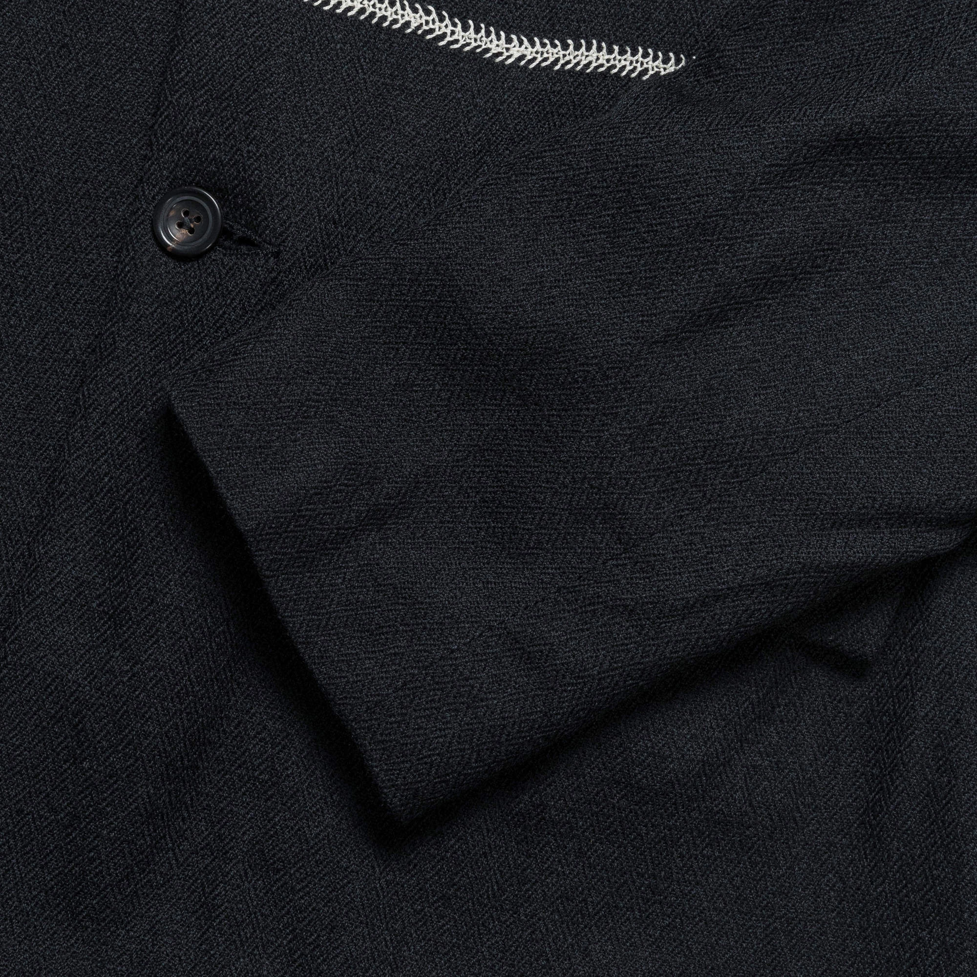 Two Button Blazer - Black/Bone