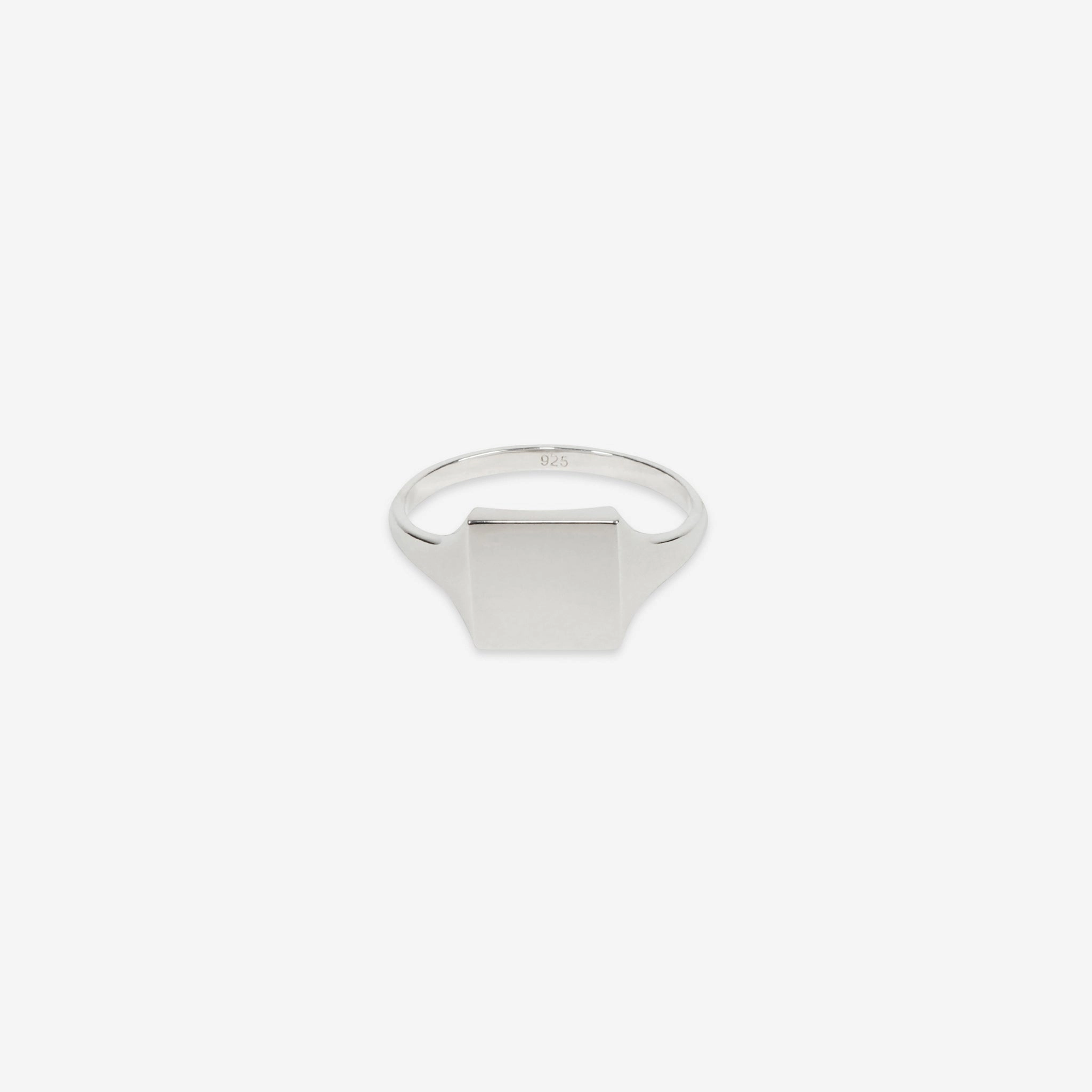 Type 011 Slim Square Signet Silver