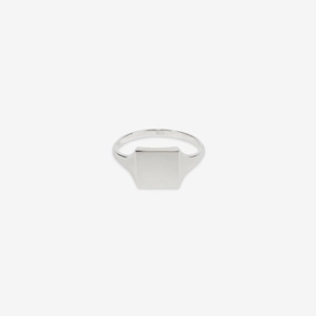 Type 011 Slim Square Signet Silver
